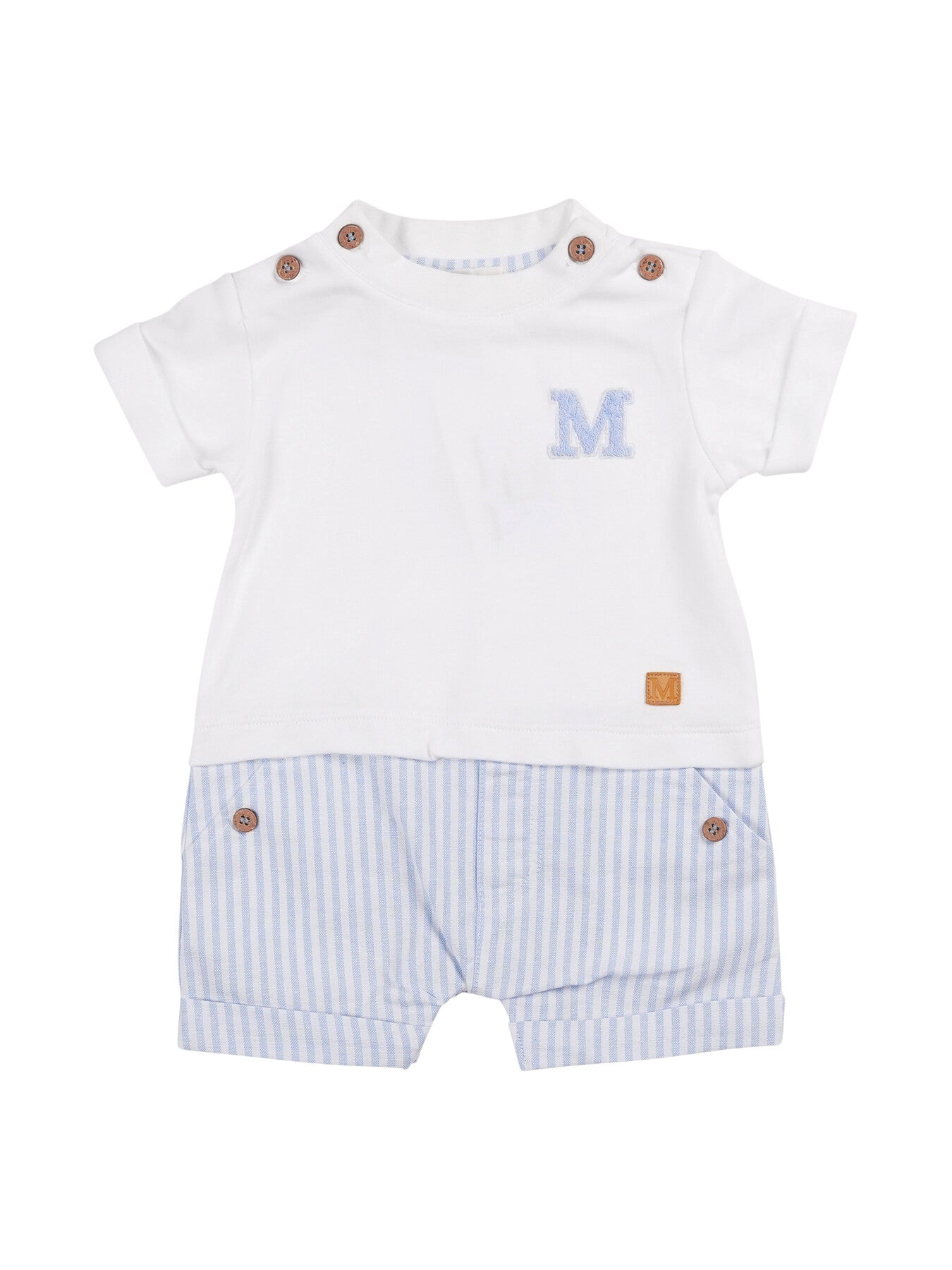 Blue Pinstripe Romper