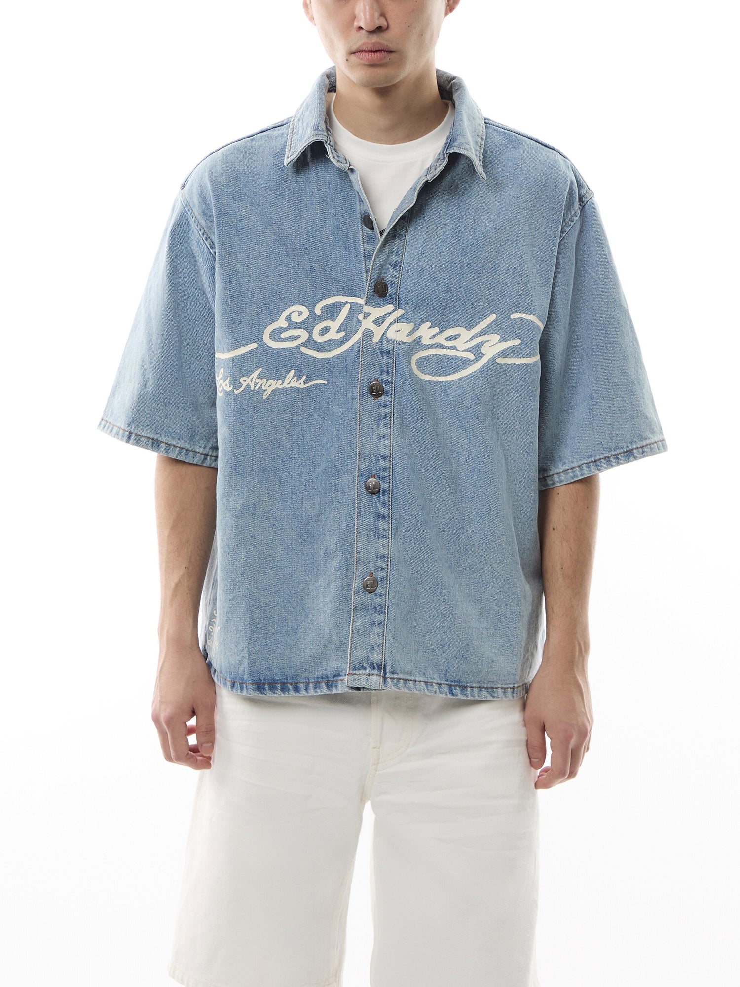 Eagle And Stars Relaxed Denim Shirt