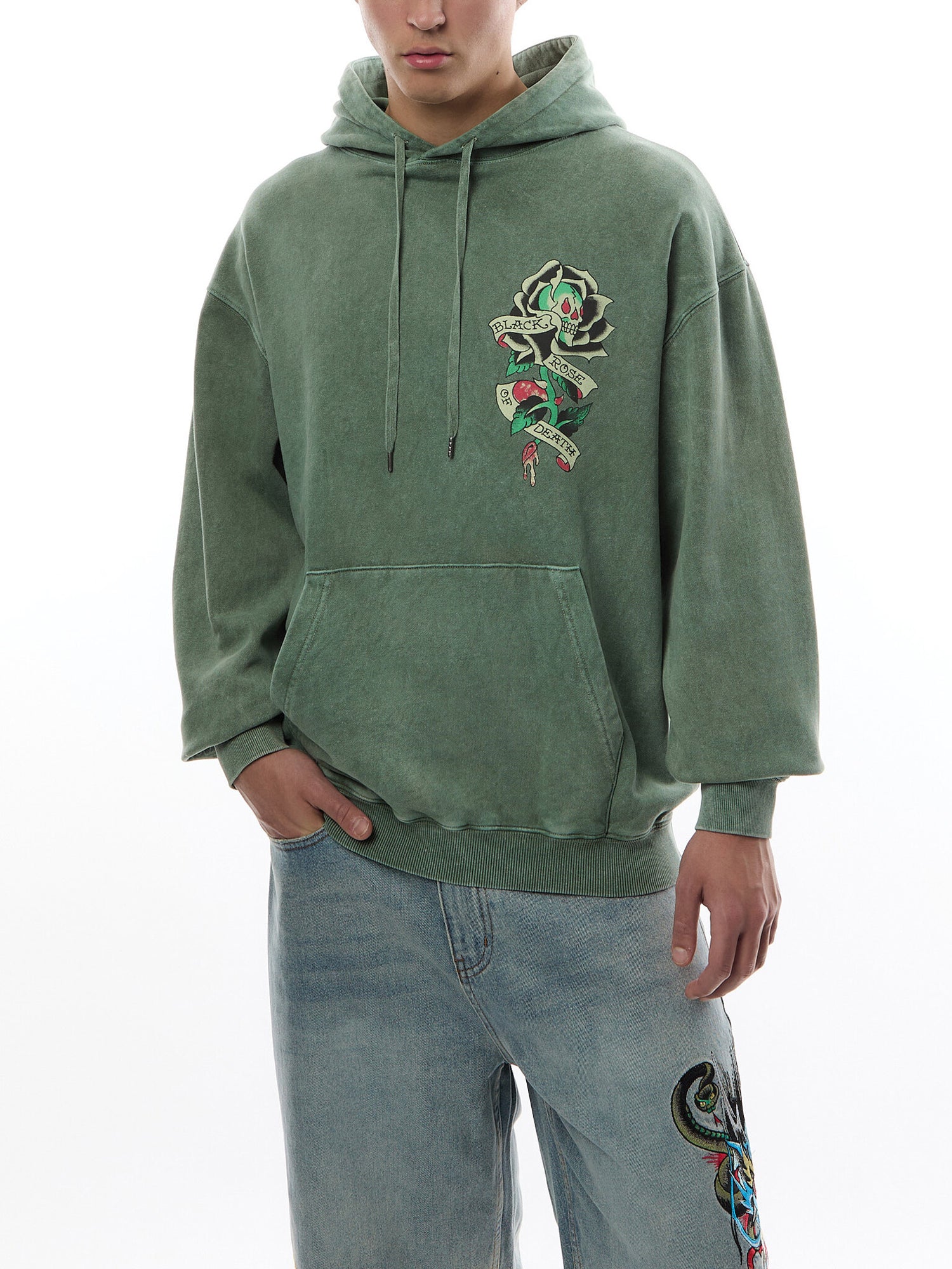 Don Wolf Eagle Panther Diamante Hoodie
