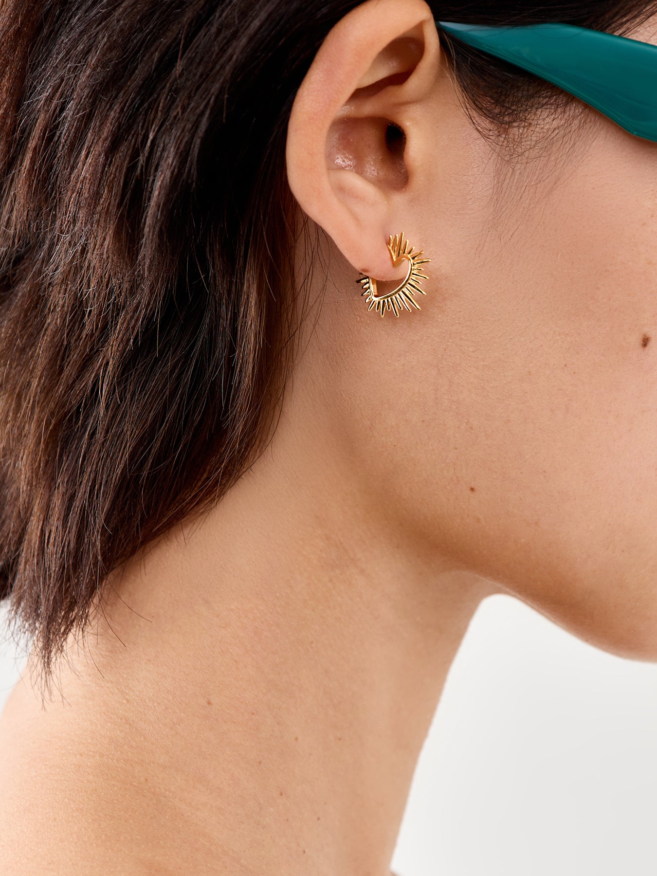 Electric Love Heart Hoop Earrings