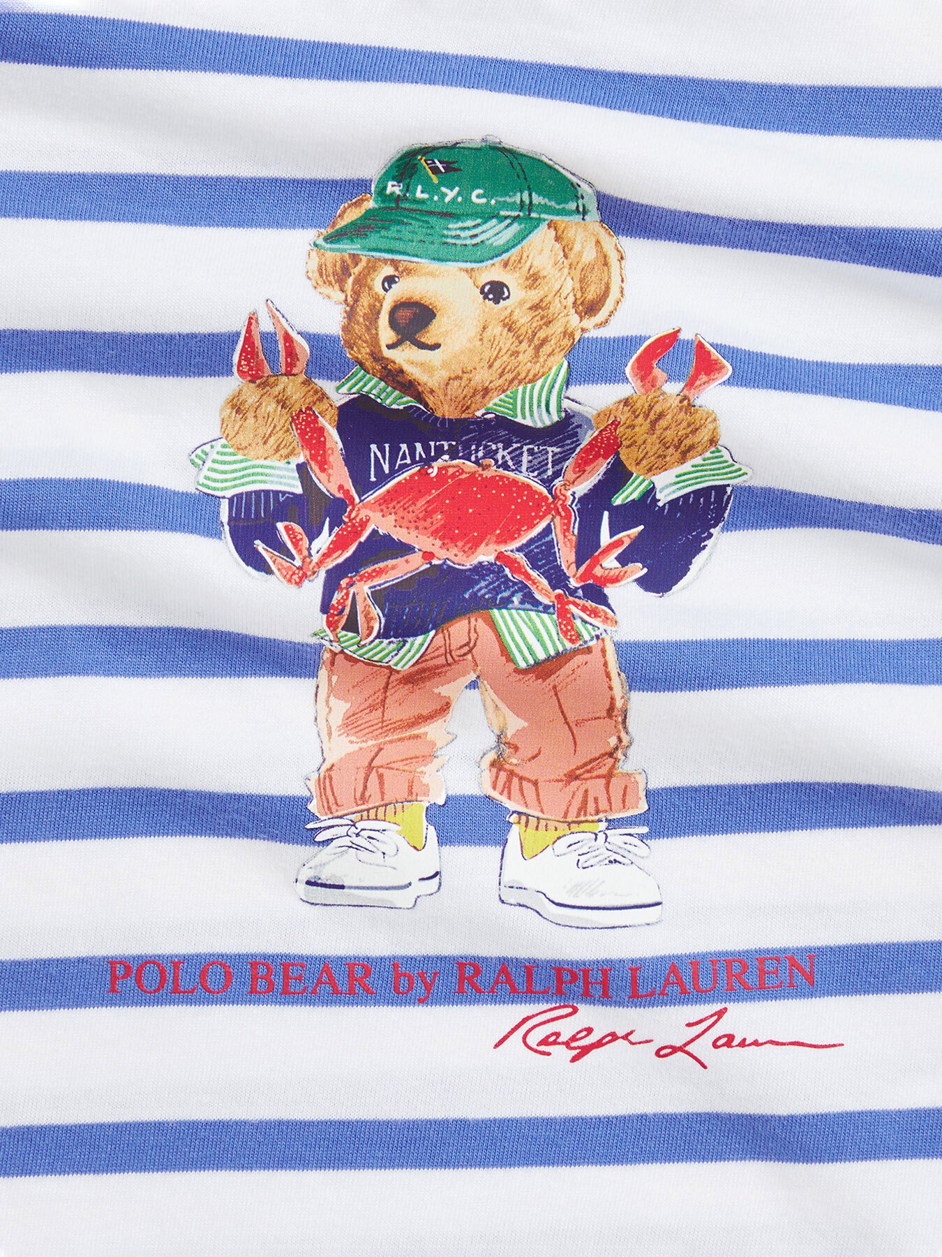 Polo Bear Striped Cotton Jersey T-Shirt