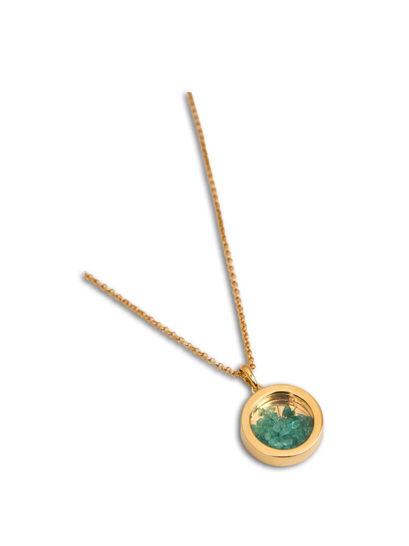 Medium Deco Sun Birthstone Amulet Necklace
