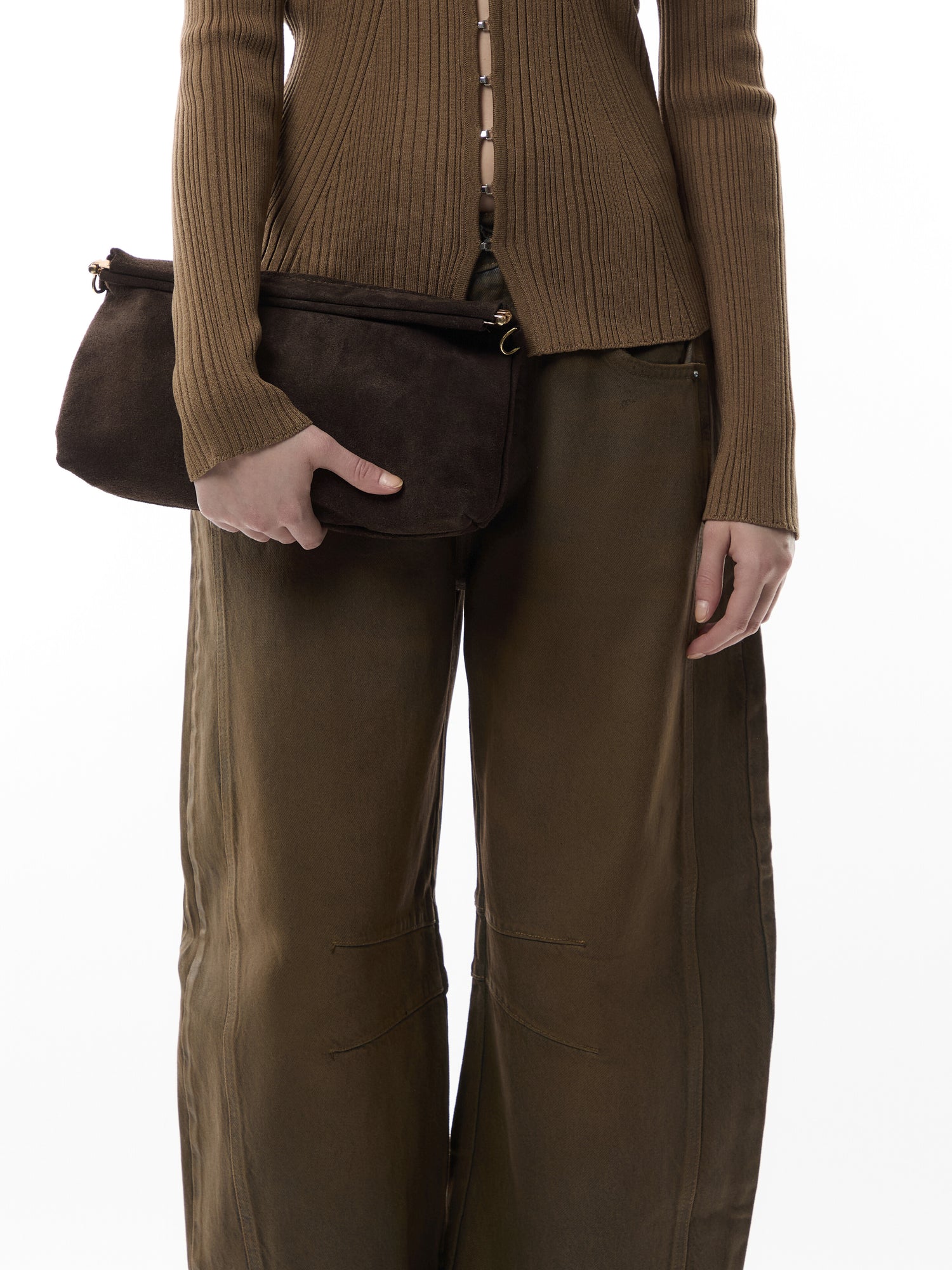 Alexina Suede Clutch bag