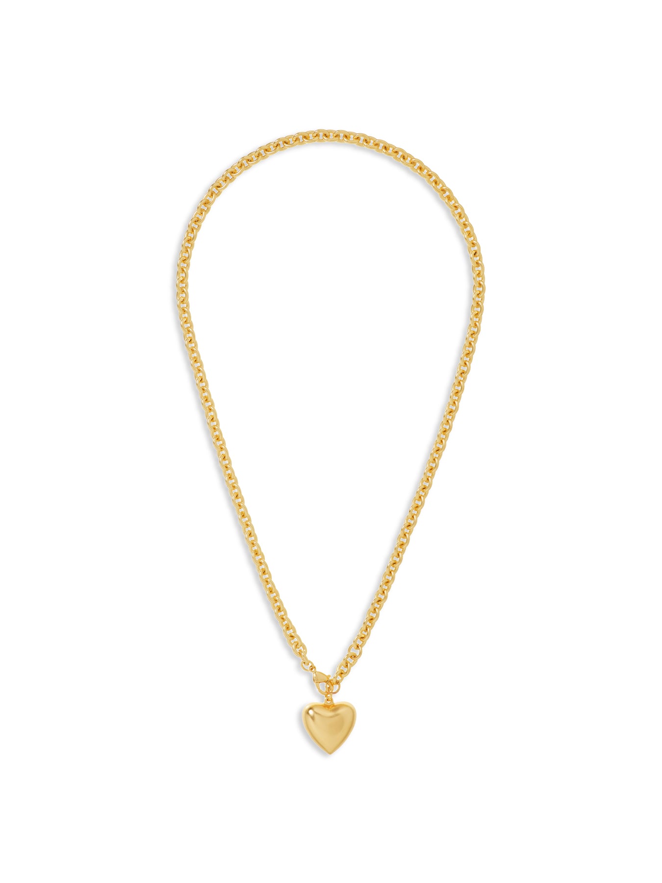The Mini Puffy Heart Necklace Gold