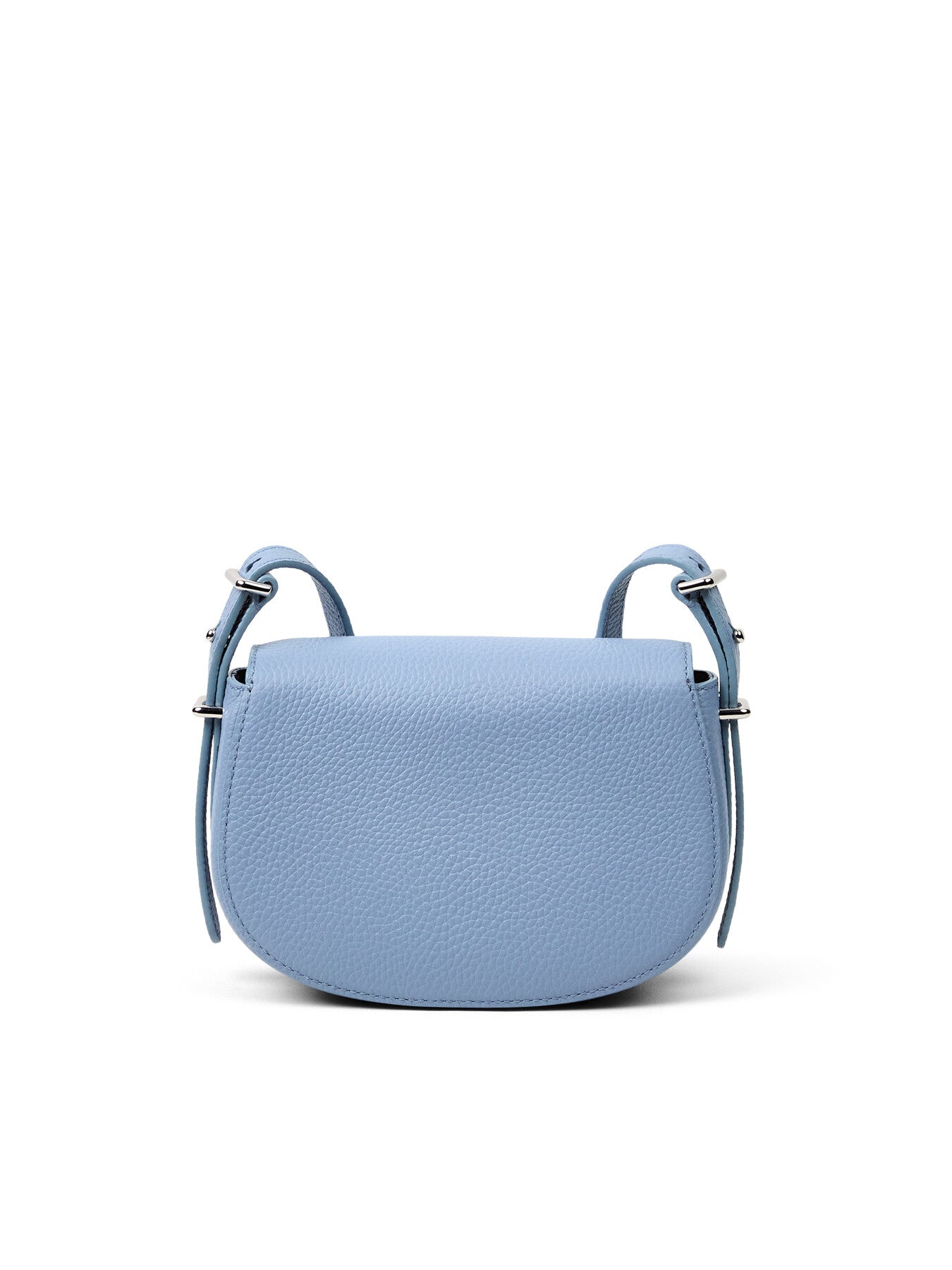 Shiny Drum Pebble Saddle Crossbody