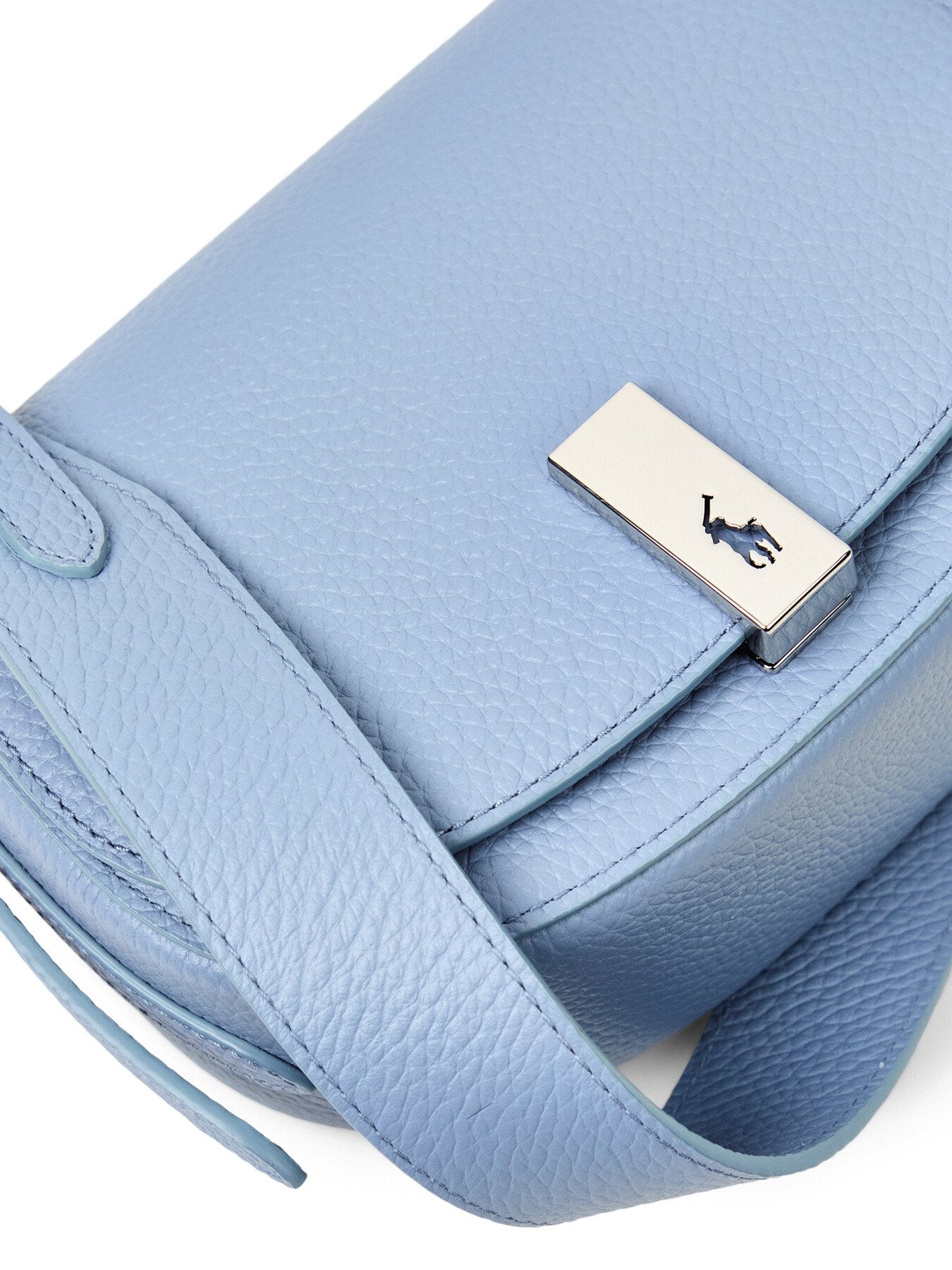 Shiny Drum Pebble Saddle Crossbody