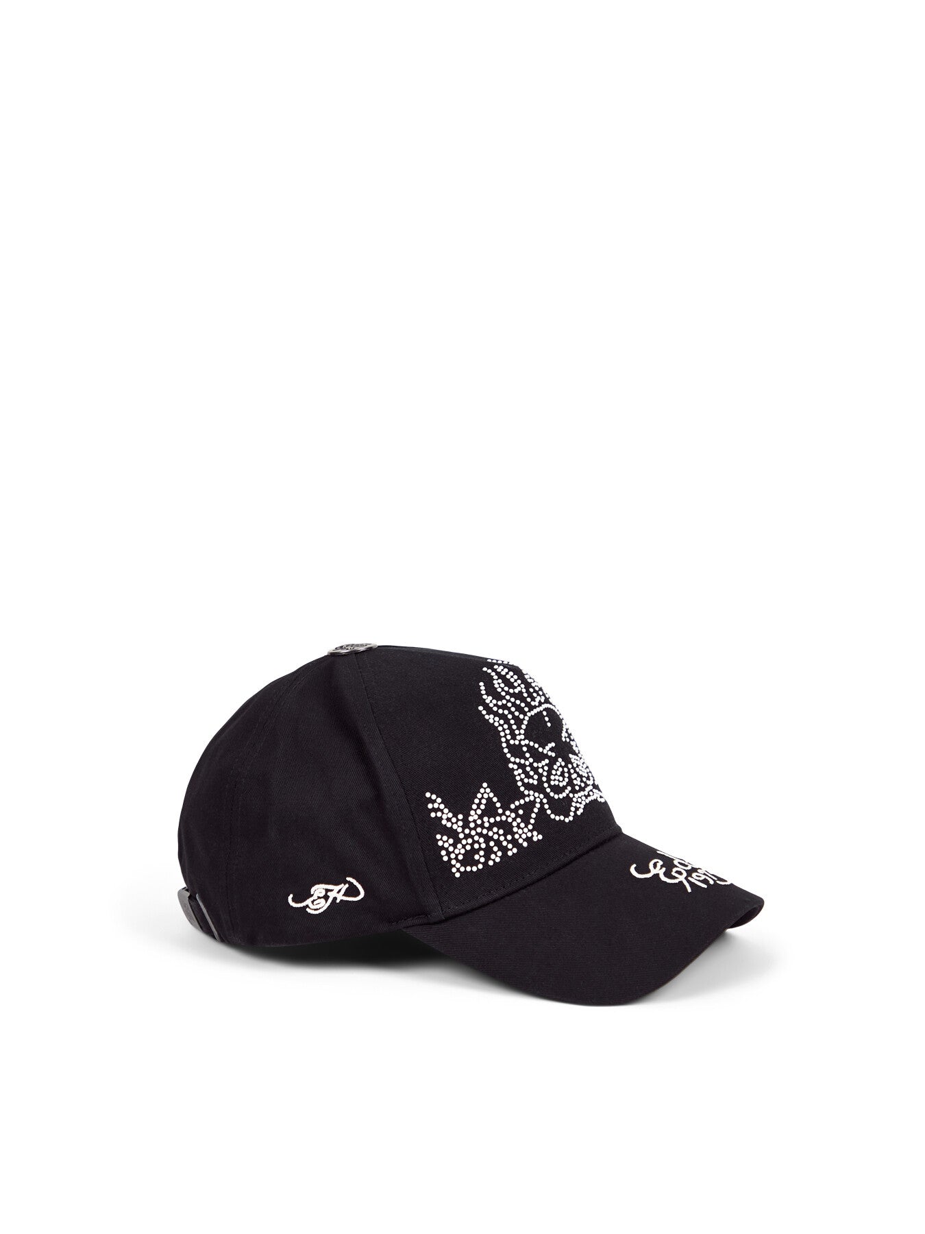 FLAMING SKULL 6 PANEL PEARL CAP