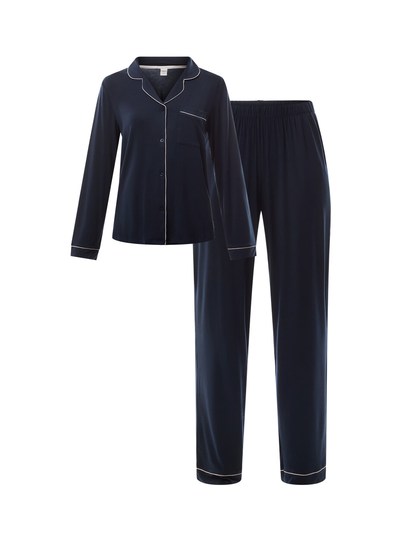 Modal Button Up Long Pyjama Set