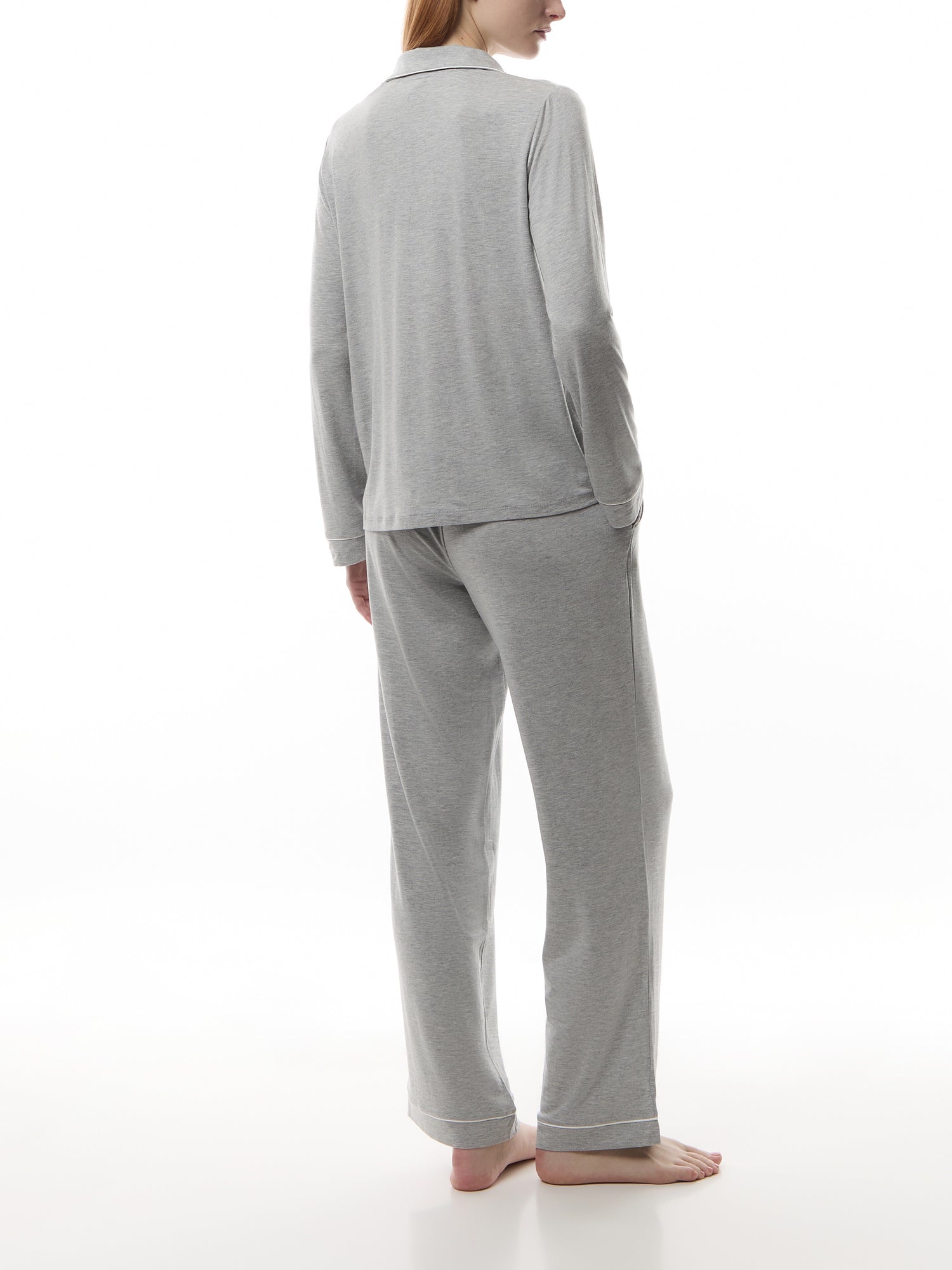 Modal Button Up Long Pyjama Set