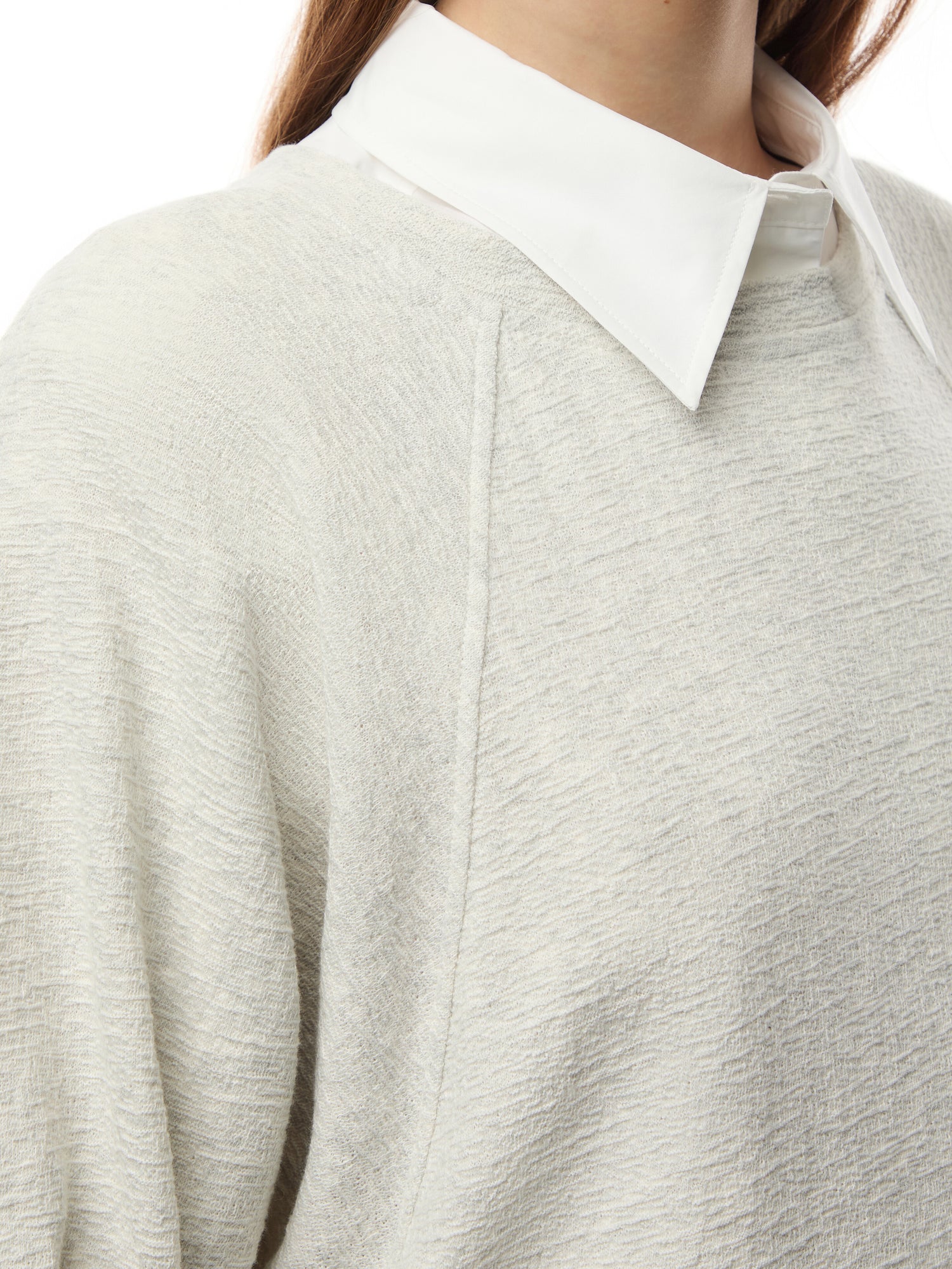 Round Neck Top W/Long Sleeve