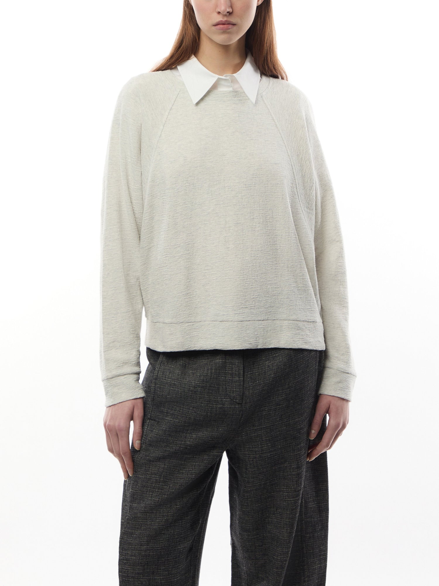 Round Neck Top W/Long Sleeve