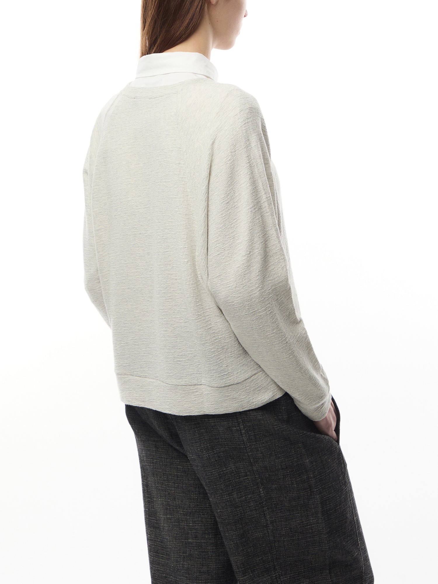 Round Neck Top W/Long Sleeve