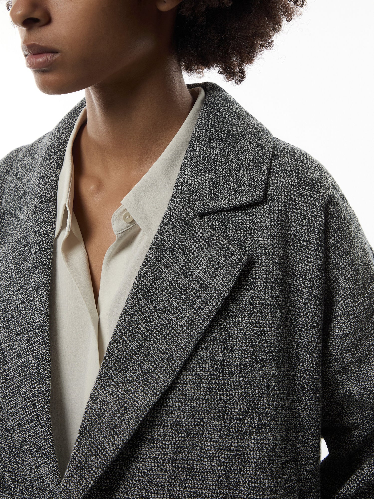 Notch Collar Short Blazer