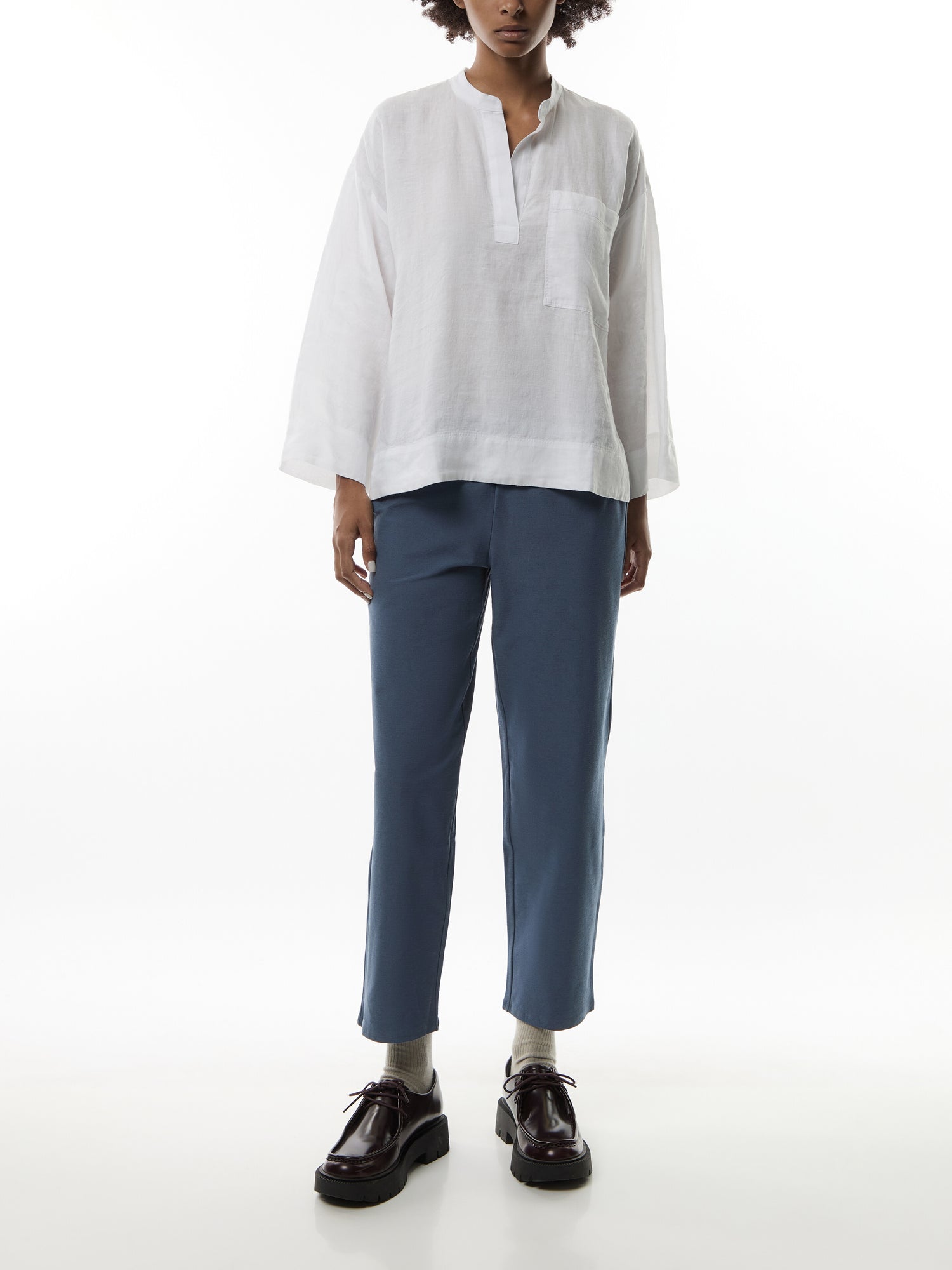 Mandarin Collar Pop-Over