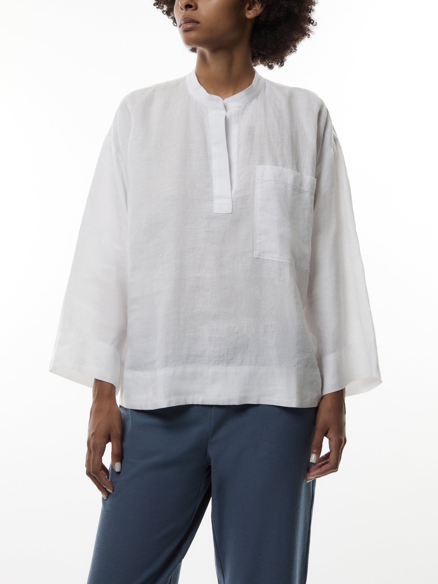 Mandarin Collar Pop-Over