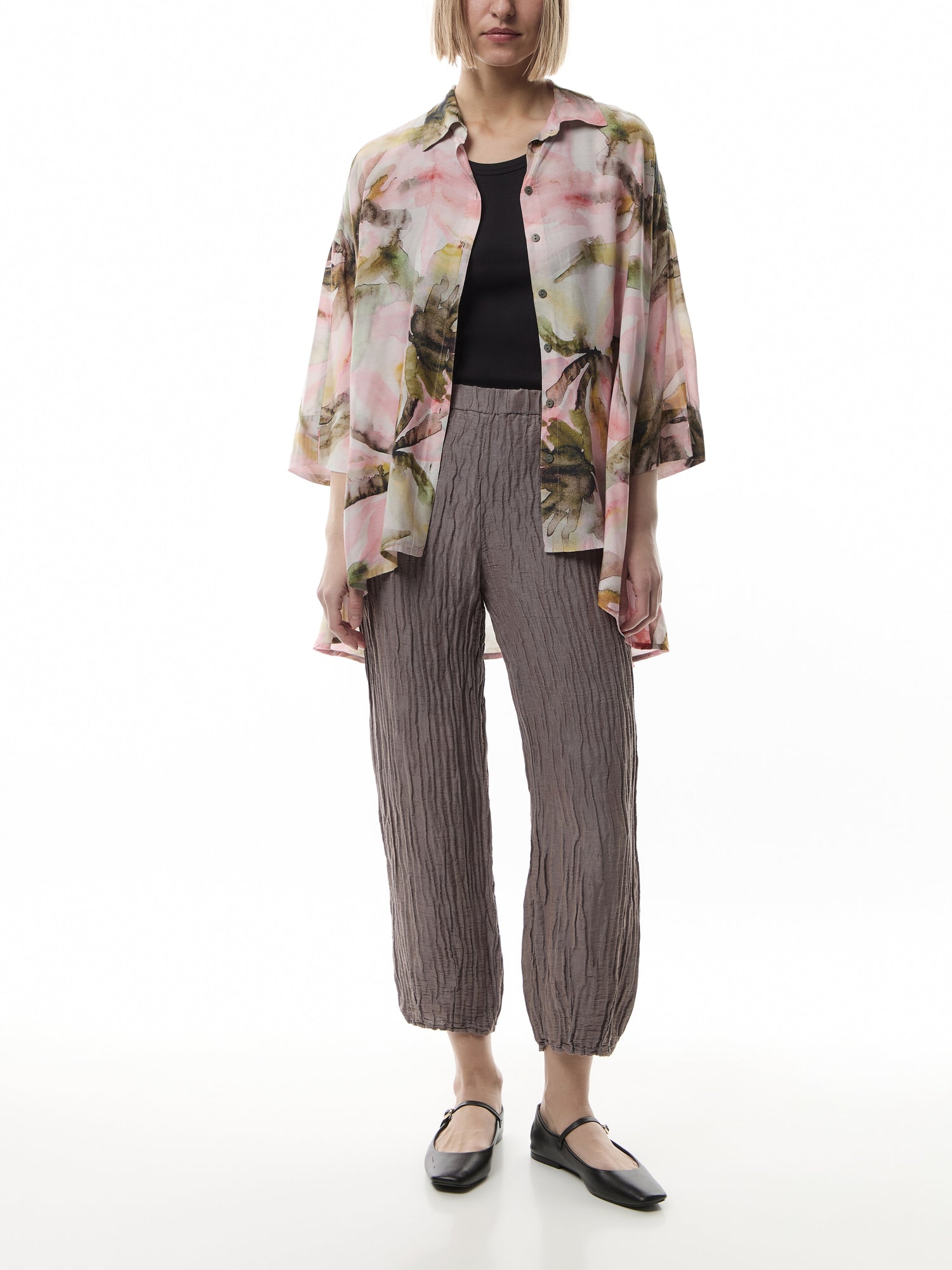 3/4 Length Sleeve Printed Shirt