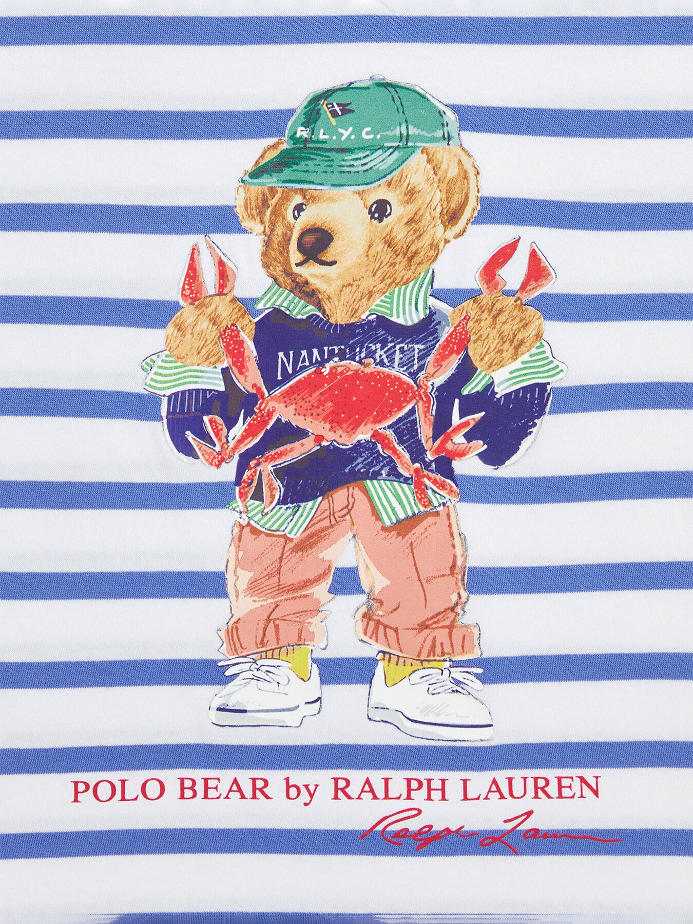 Polo Bear Striped Cotton Jersey T-Shirt