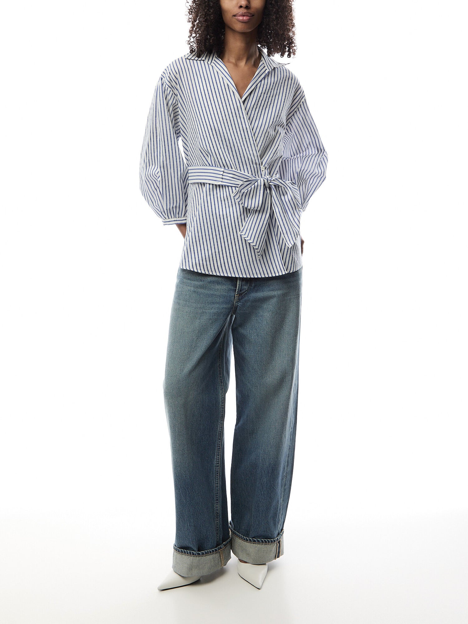 Ceci Stripe Tie Shirt
