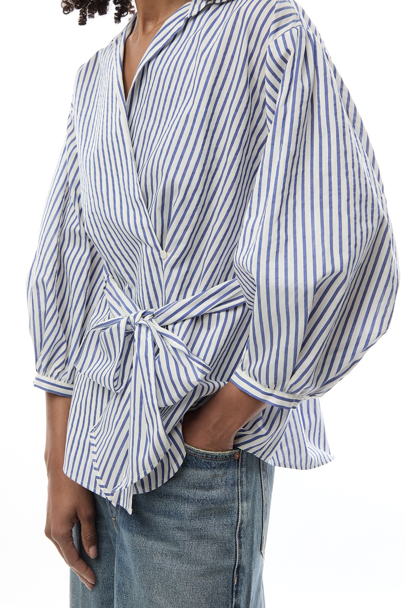 Ceci Stripe Tie Shirt