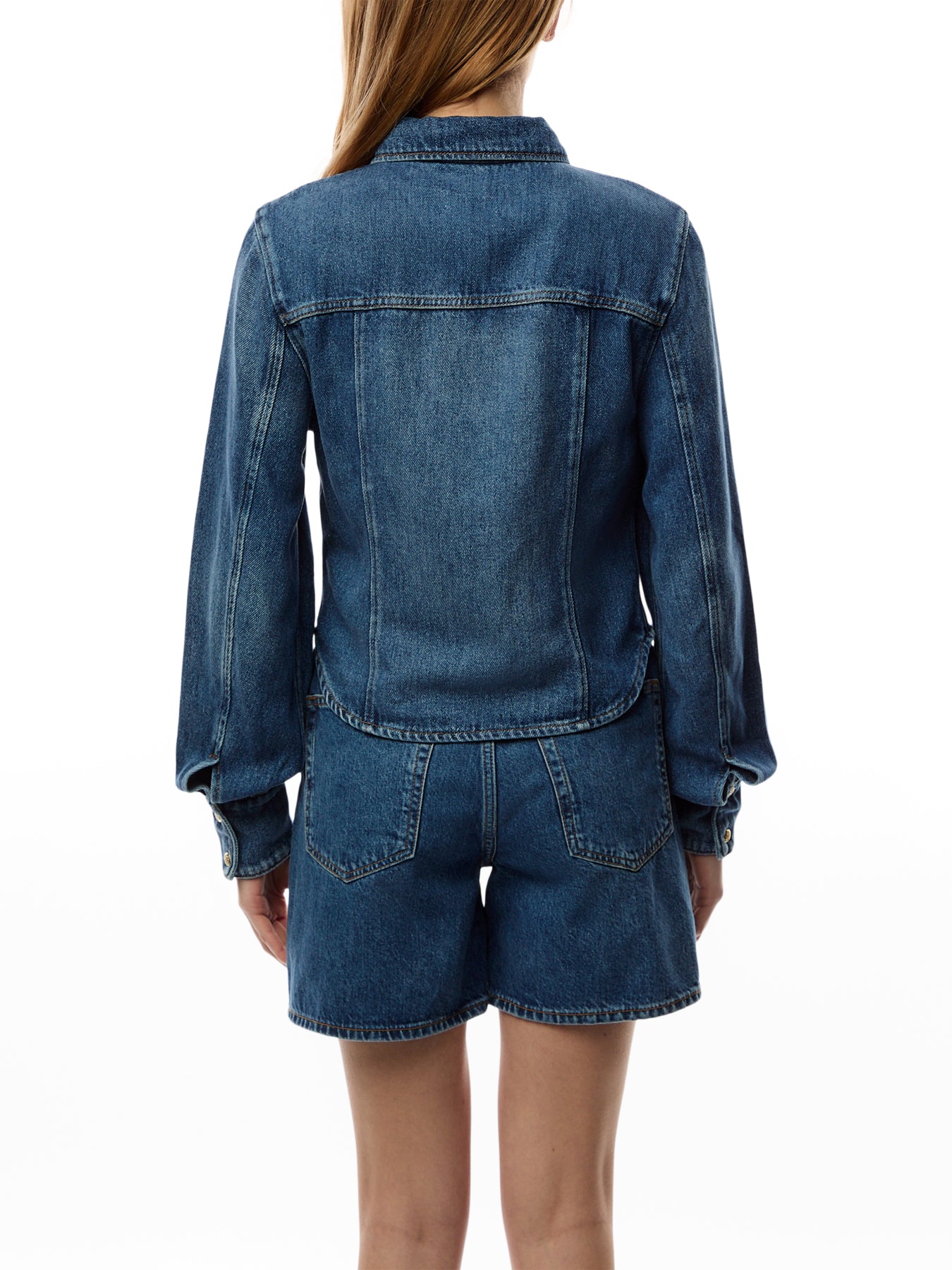 Light Denim Corsage Shirt