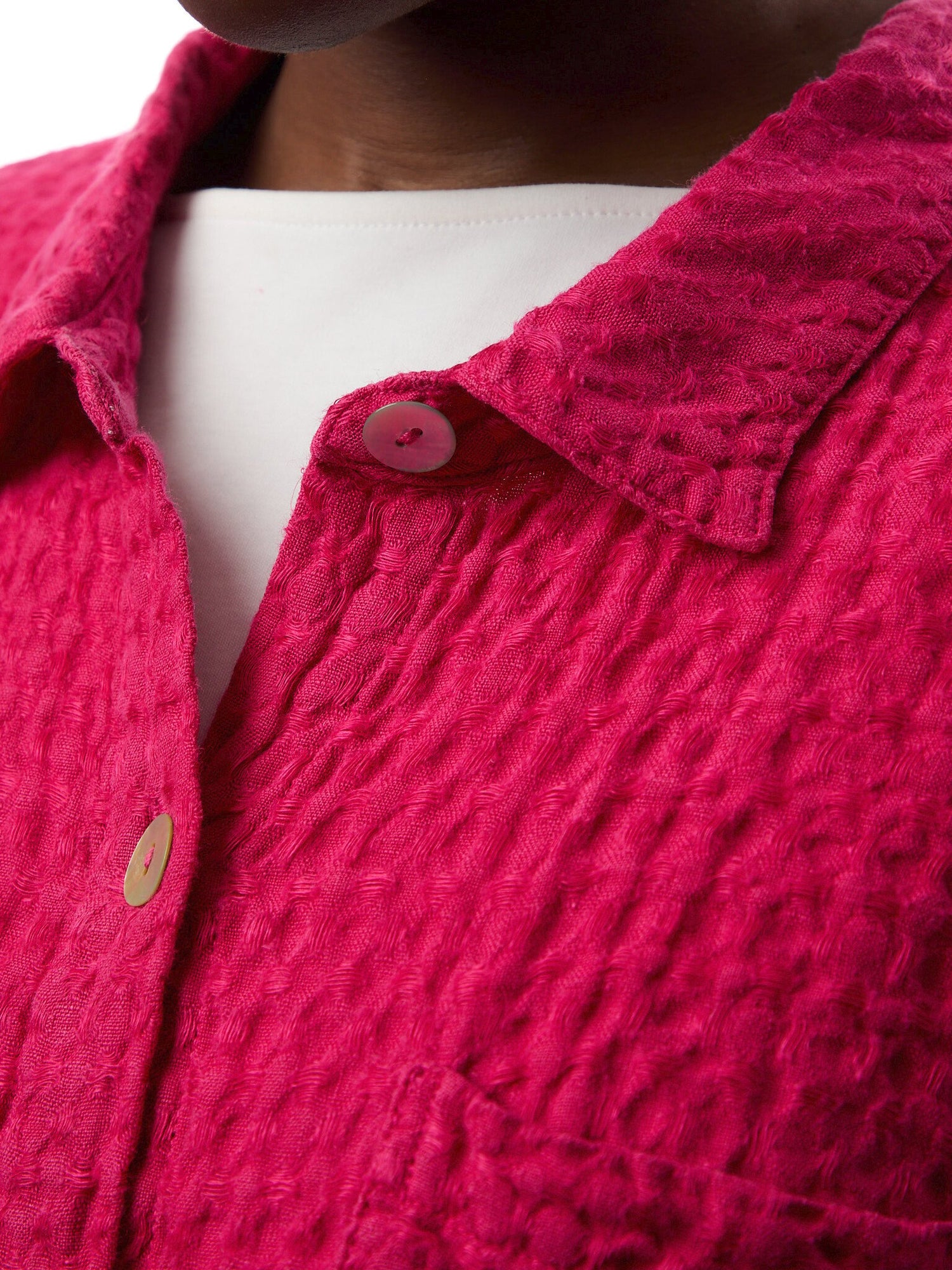 Waffle Linen Pocket Shirt