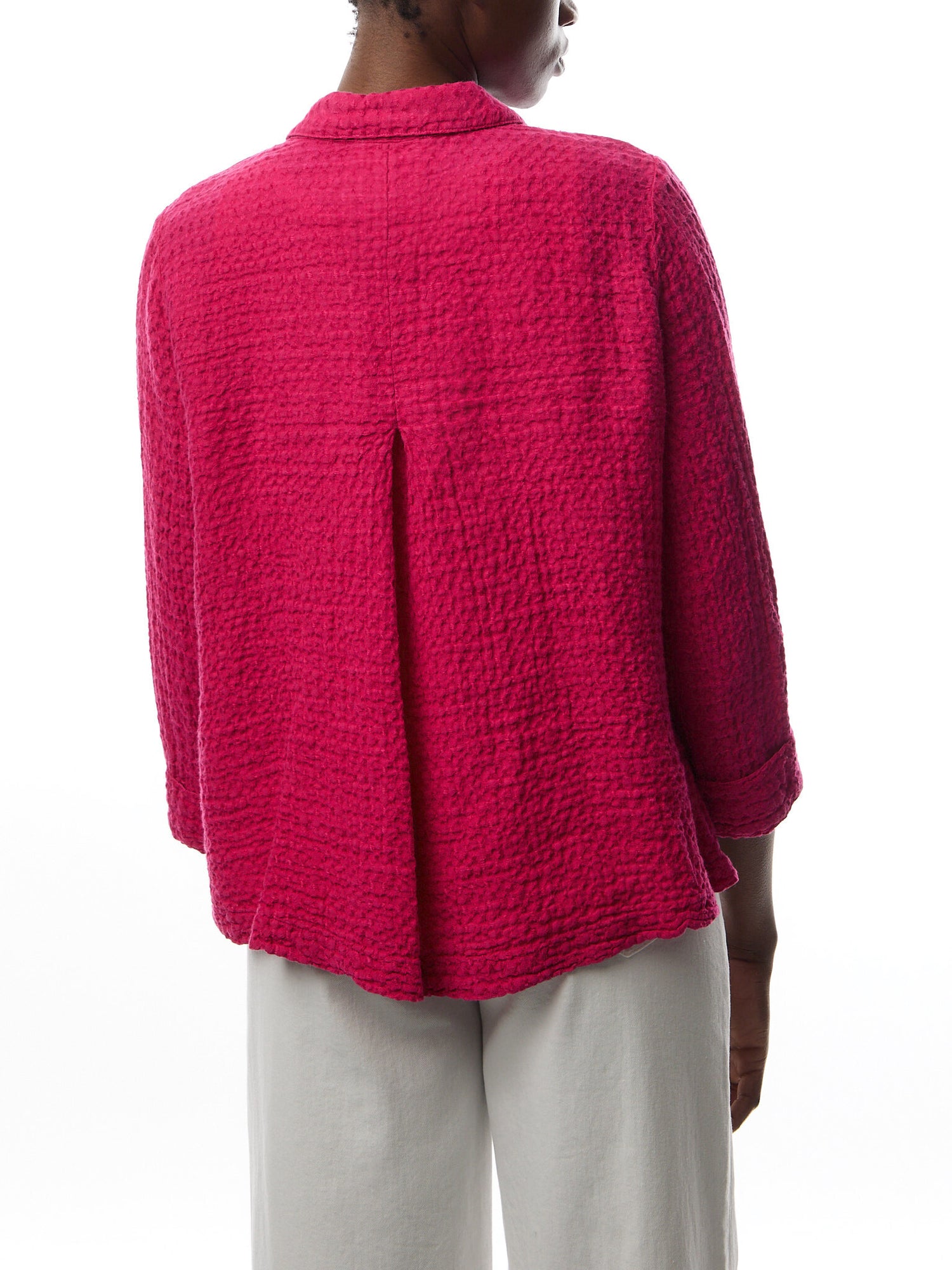 Waffle Linen Pocket Shirt
