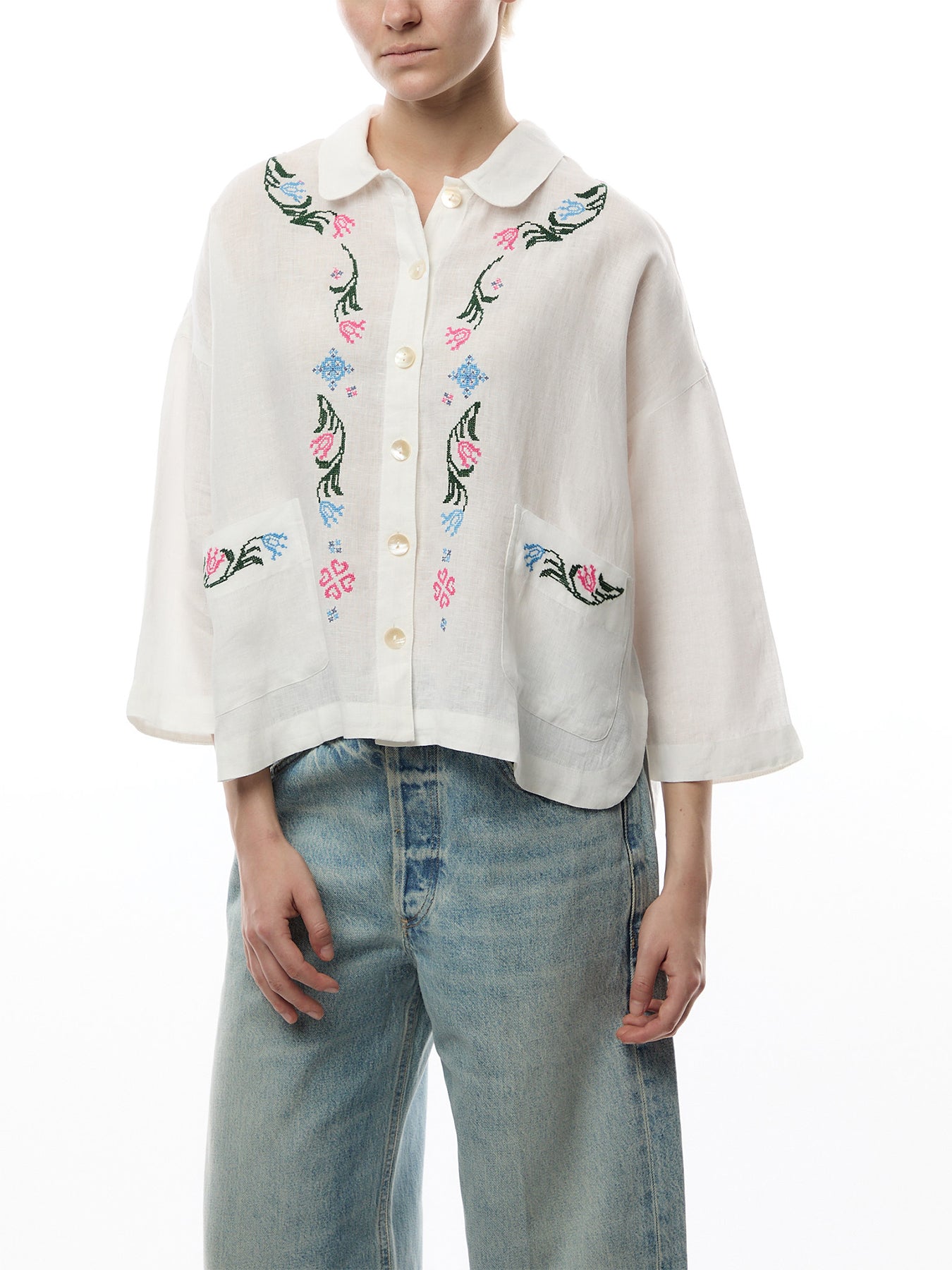 Cross Stitch Allover Embroidery Shirt