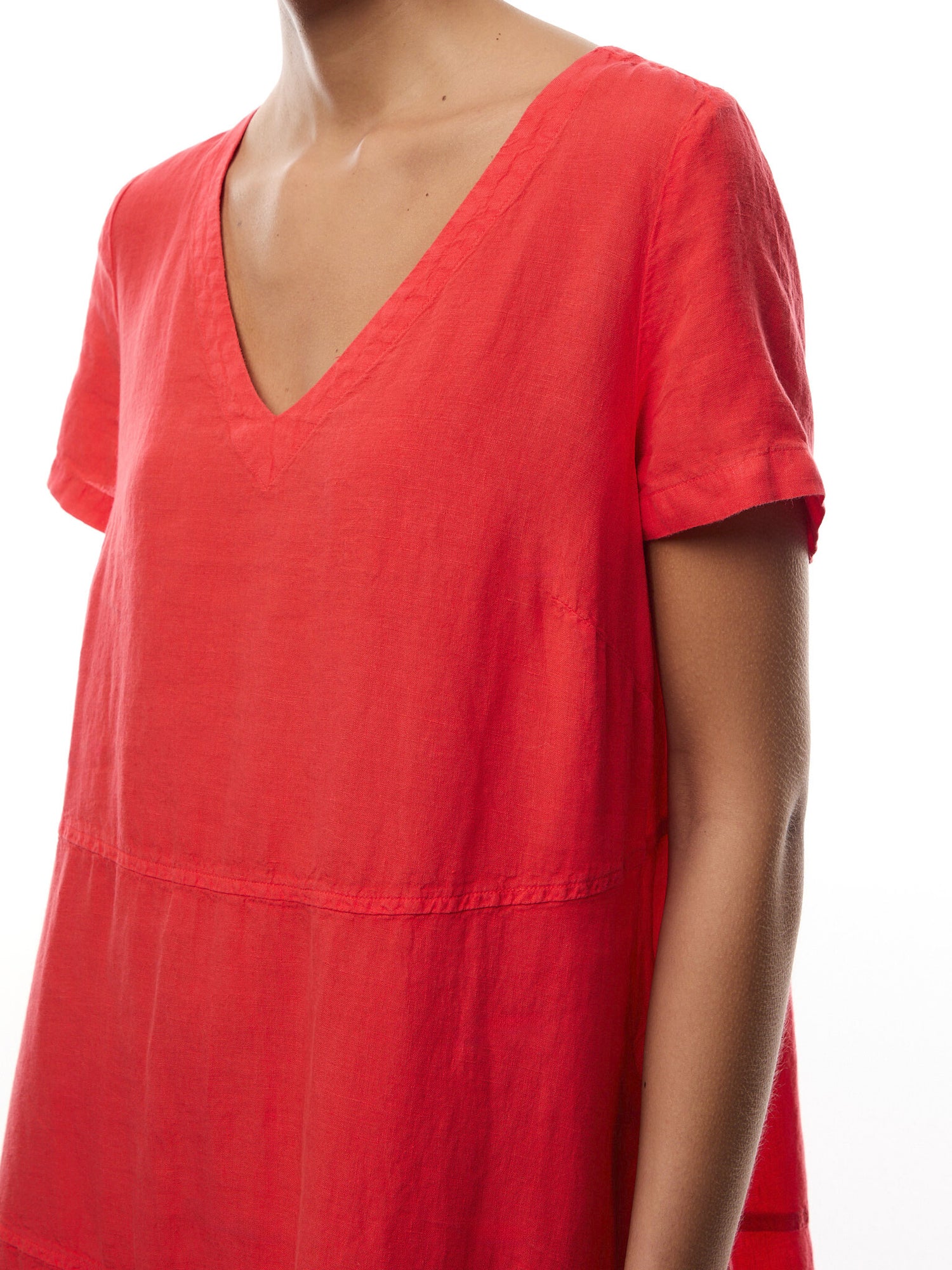 Organza Linen Panelled Bubble Dress