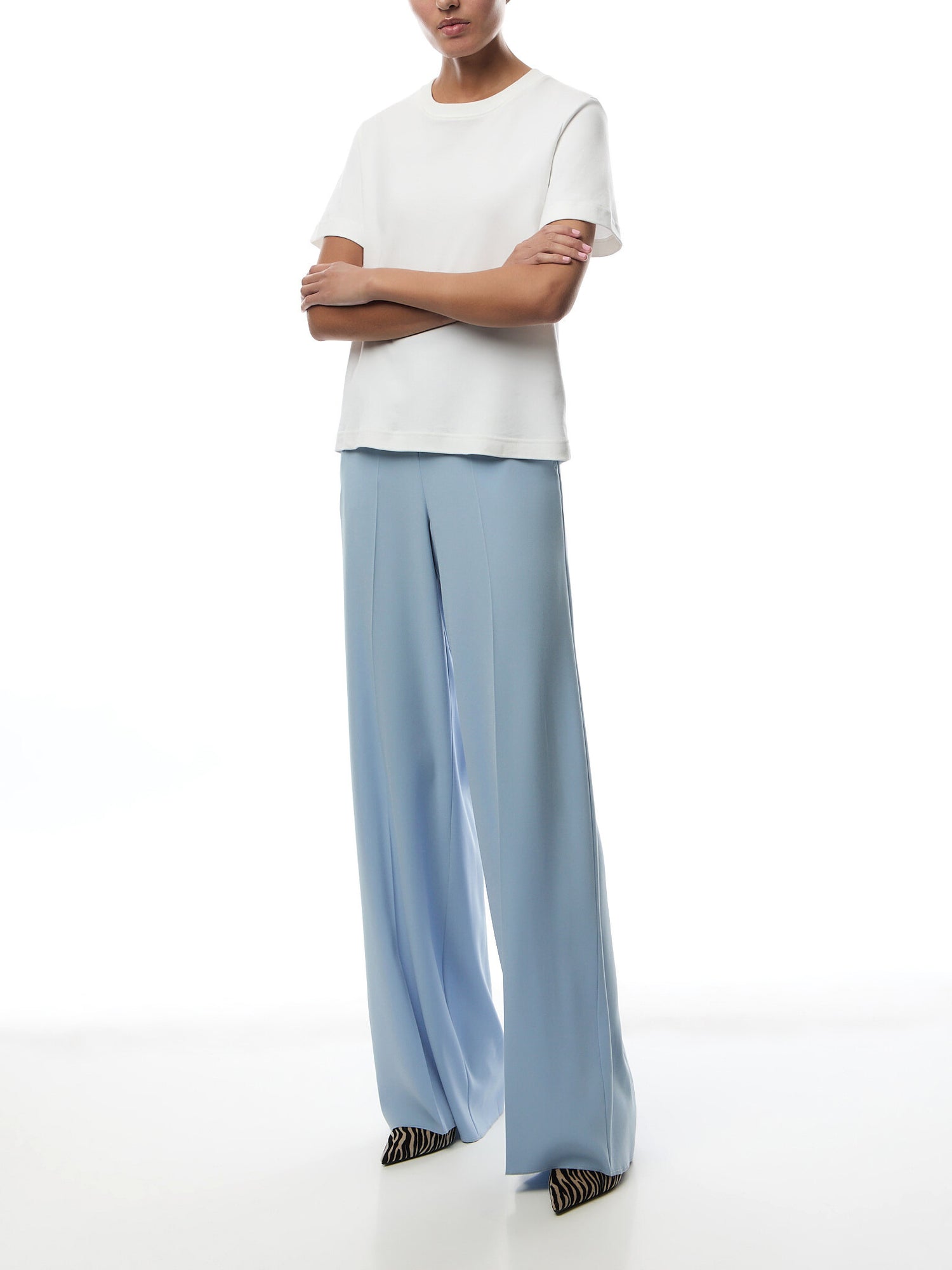 Anversa Wide Leg Trouser Light Blue