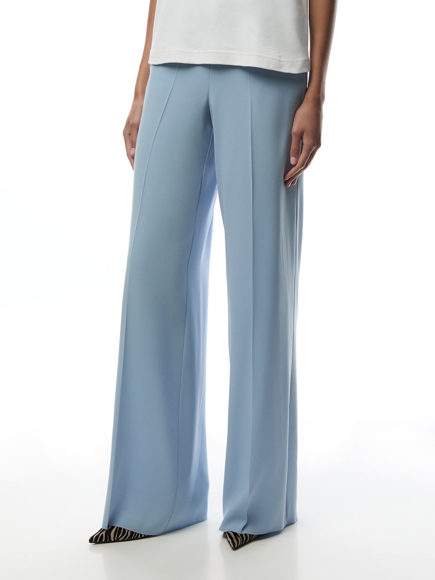 Anversa Wide Leg Trouser Light Blue