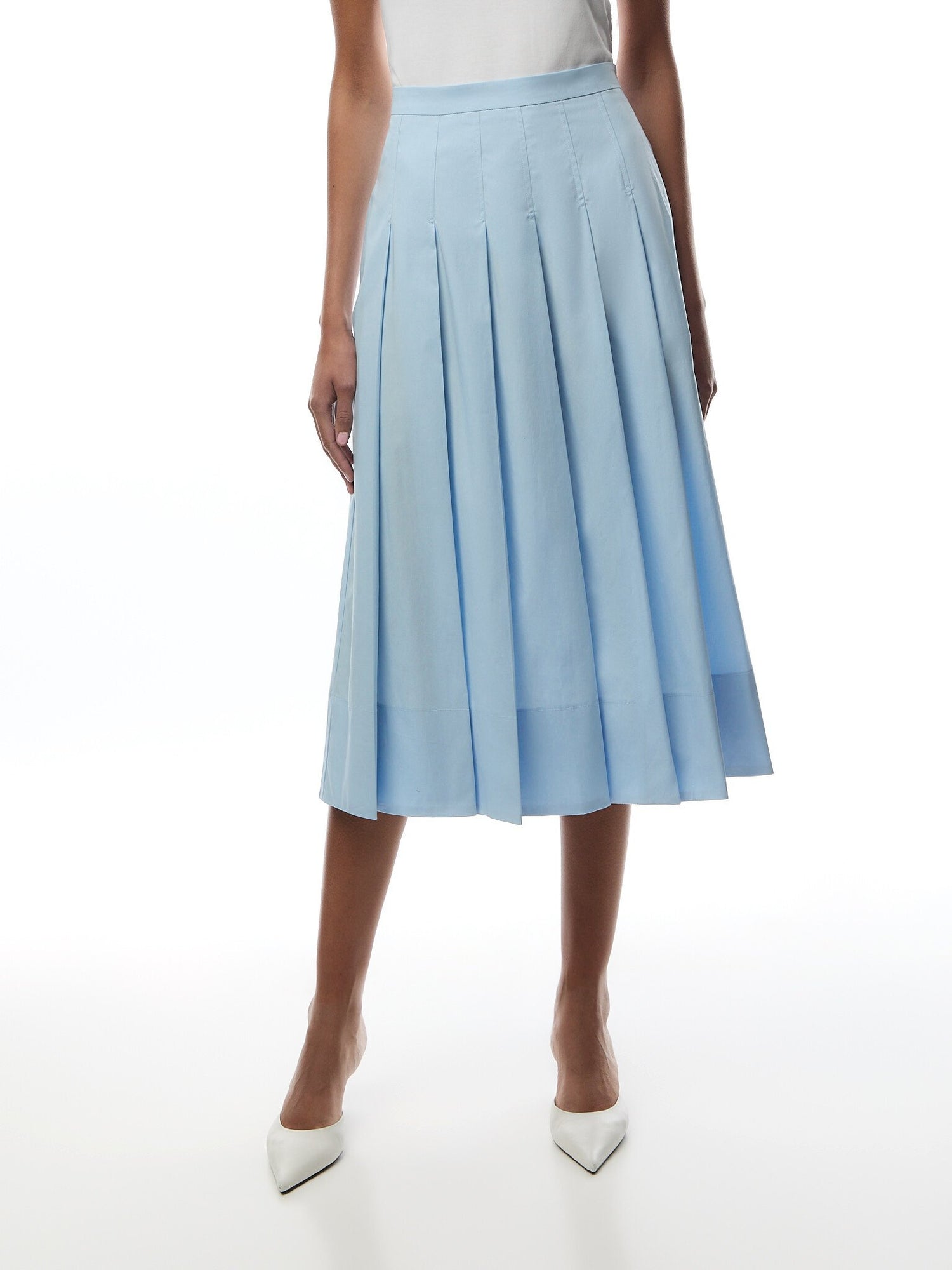 Dritto Skirt Midi Light Blue
