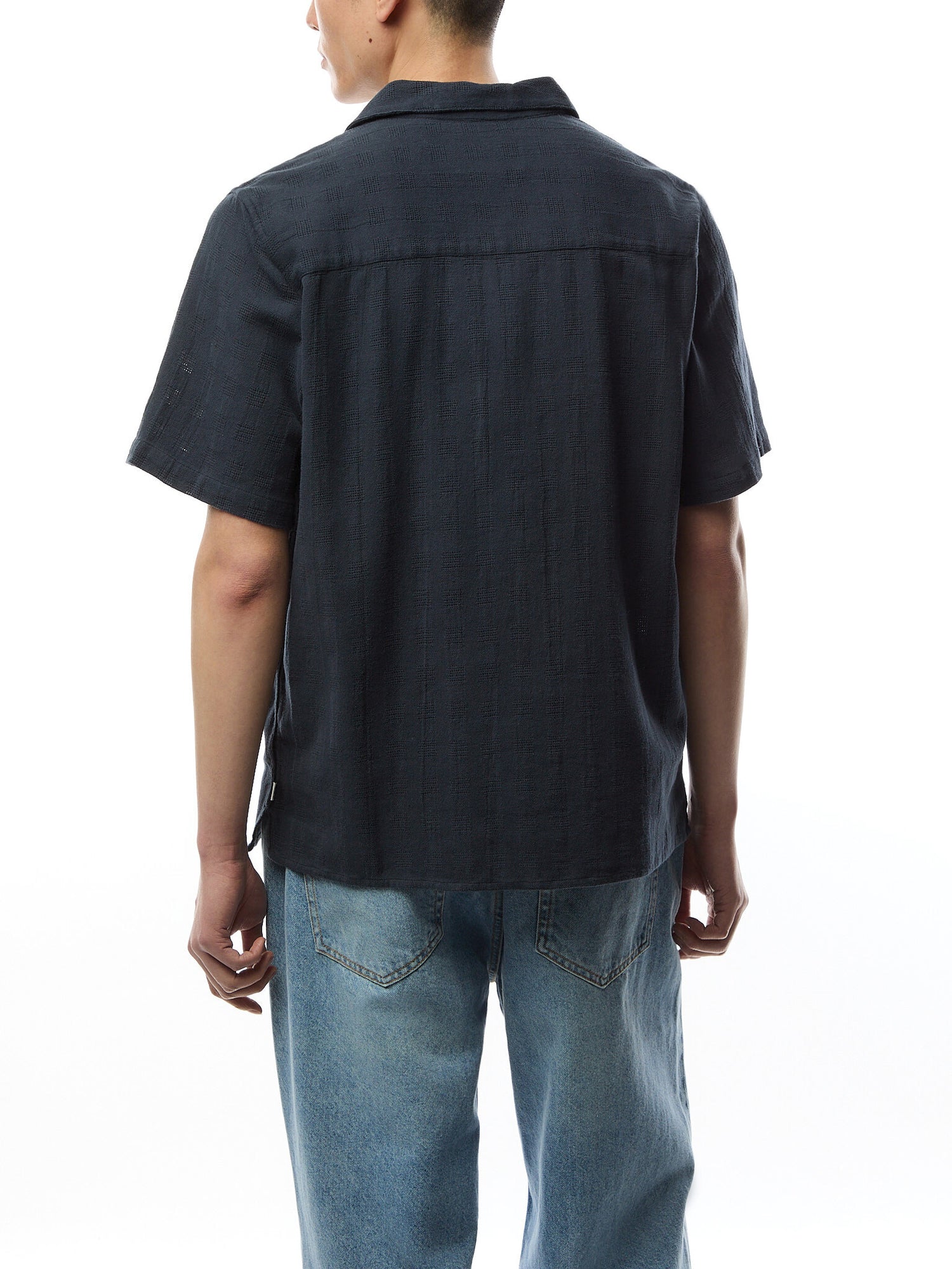 Didcot Ss Shirt Open Weave Grid