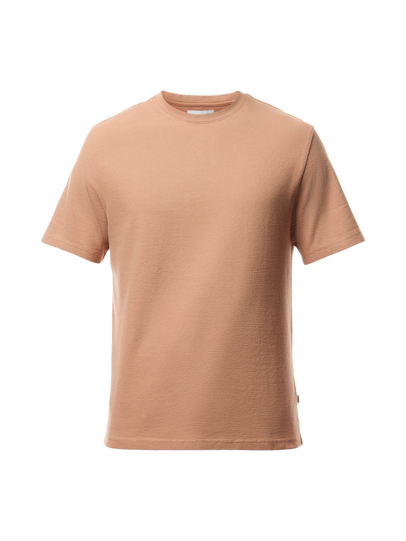 Dean Dusty Orange Textured Organic Cotton T-Shirt