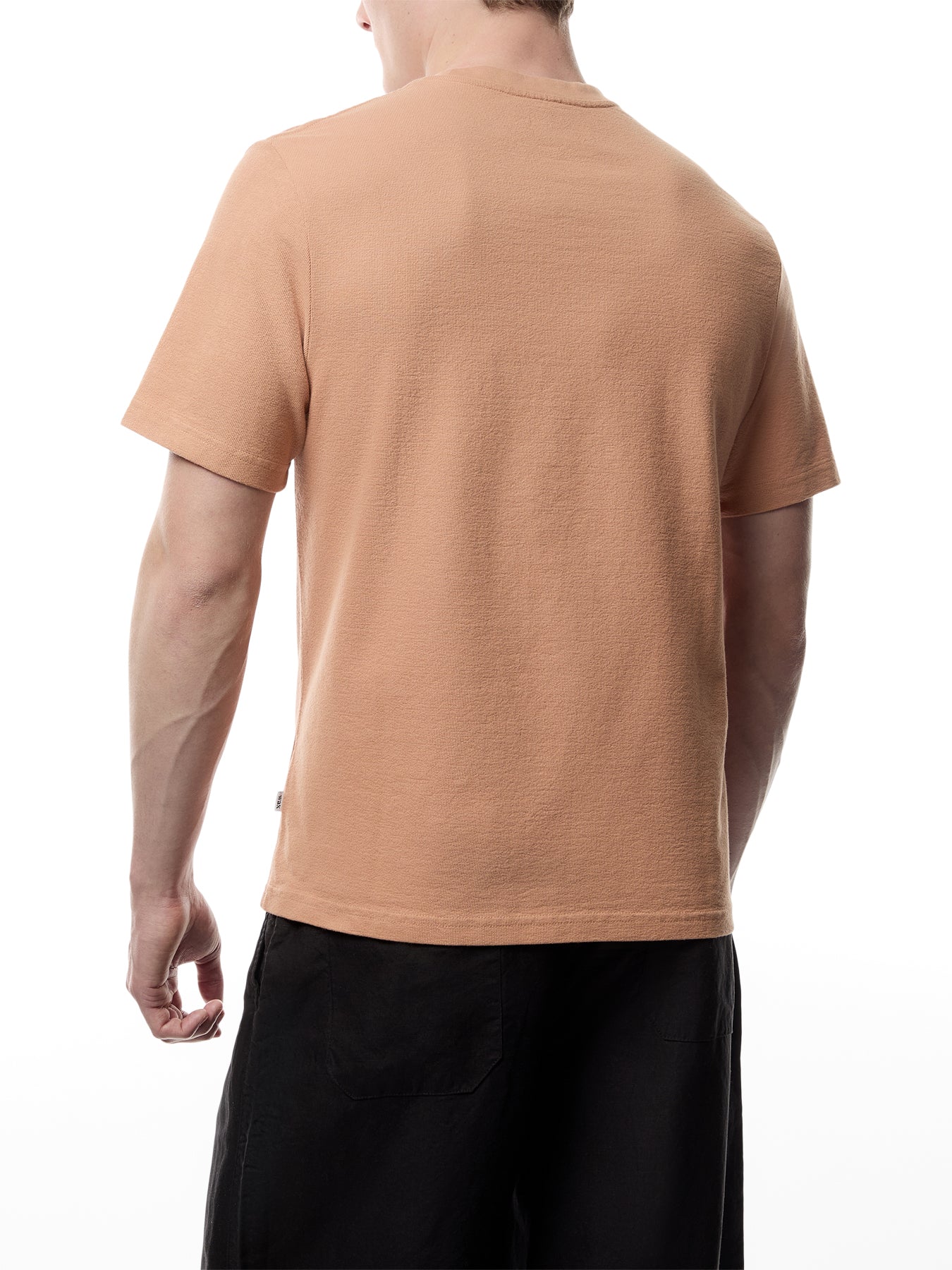Dean Dusty Orange Textured Organic Cotton T-Shirt