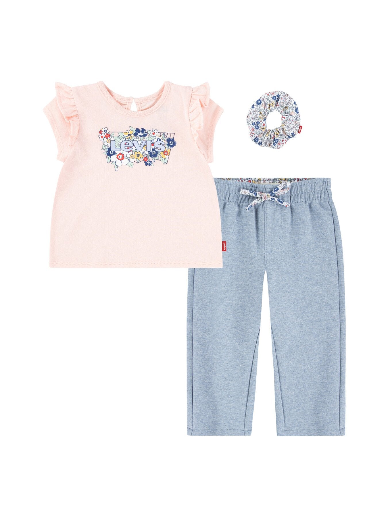 Ruffle Sleeve Top & Pant set with scrunchie