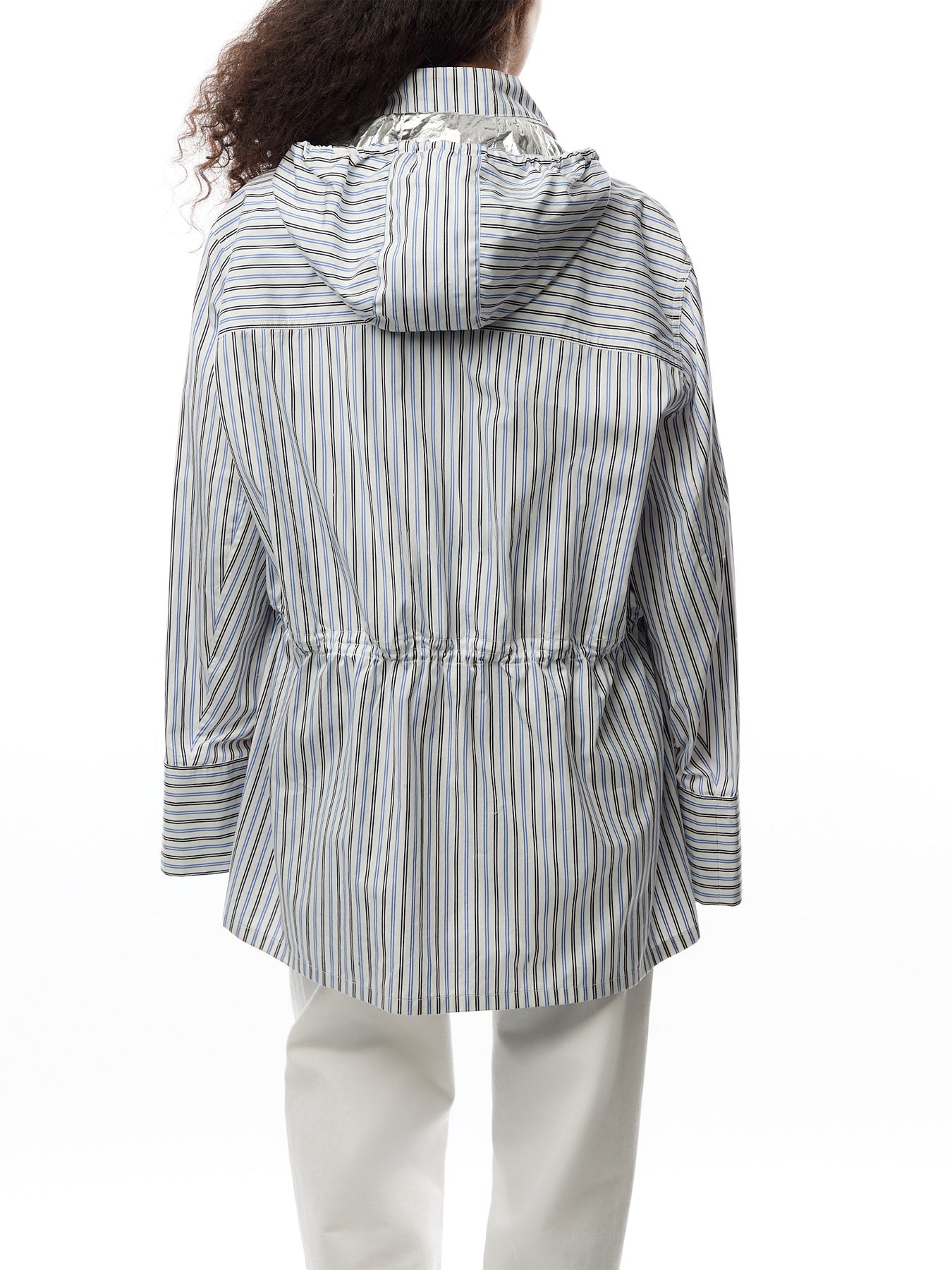 Rabanne Striped Cotton Parka Hooded Jacket
