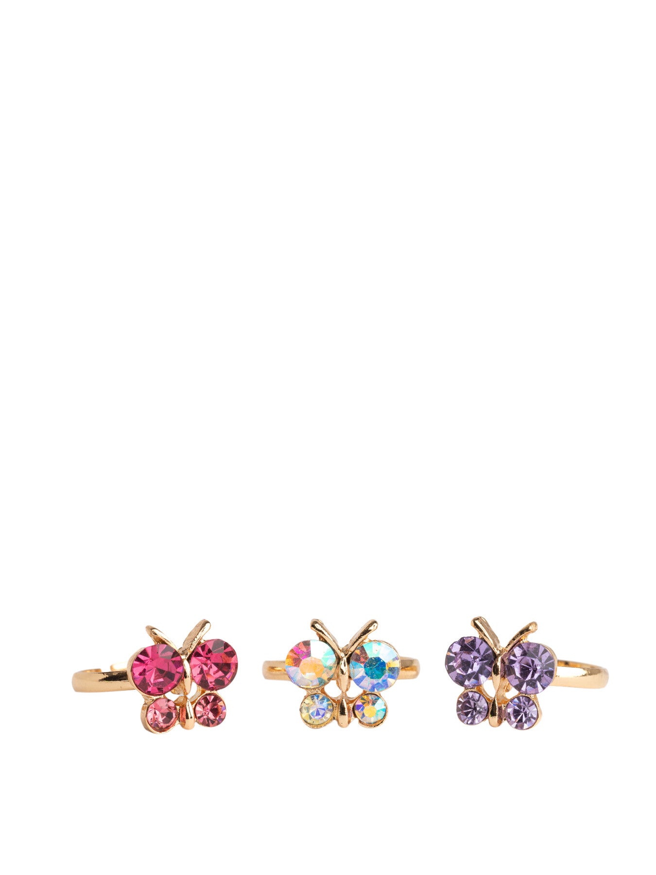 Boutique Butterfly Gem Rings