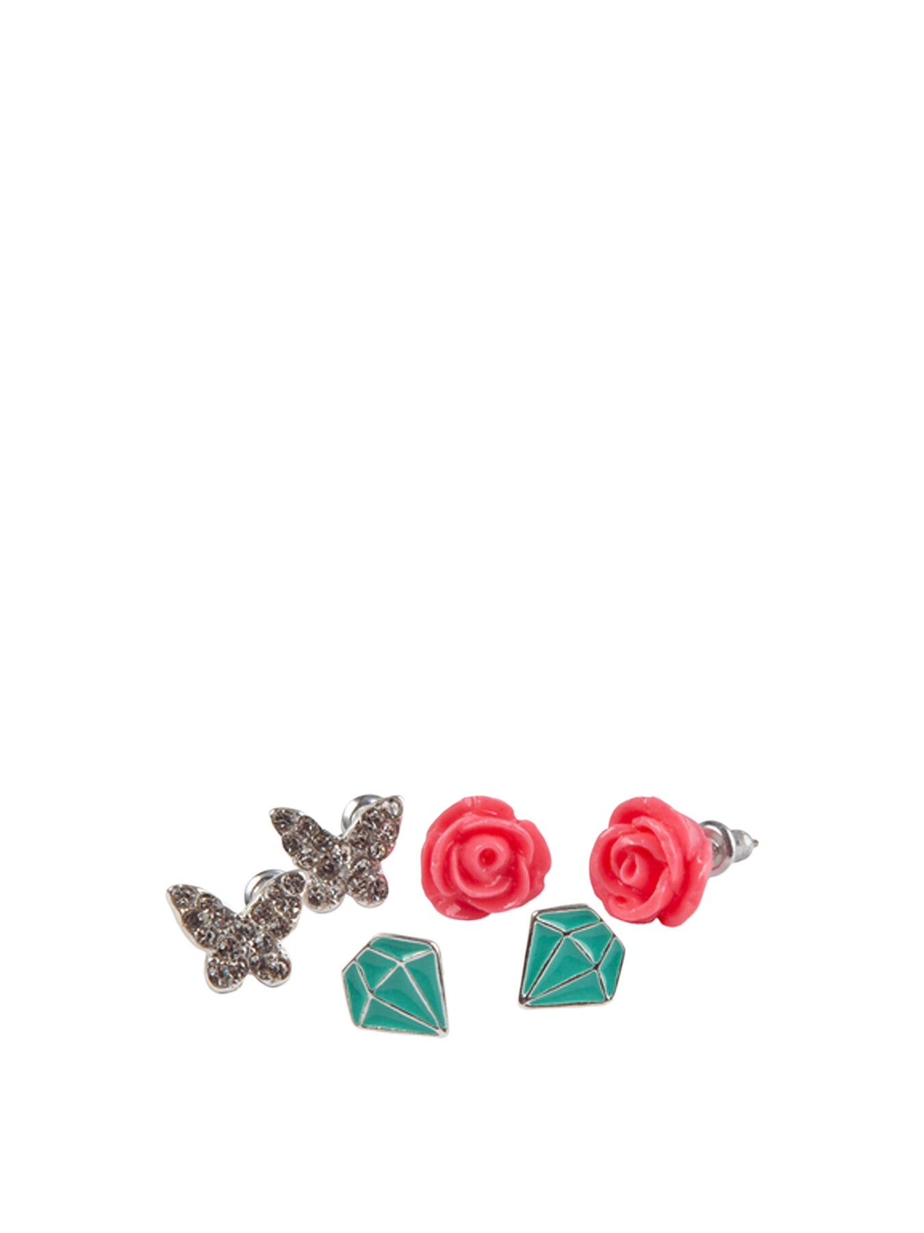 Boutique Rose Studded Earrings 3 Sets
