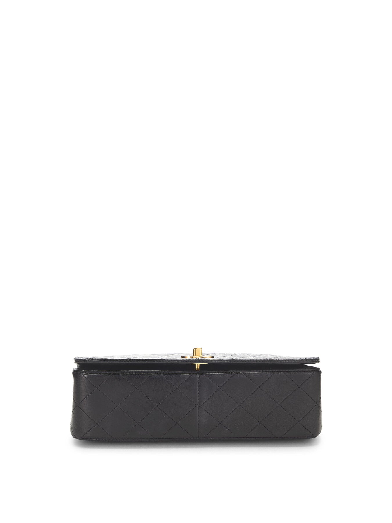 Vintage Chanel Black Lamb Full Flap Bag 9