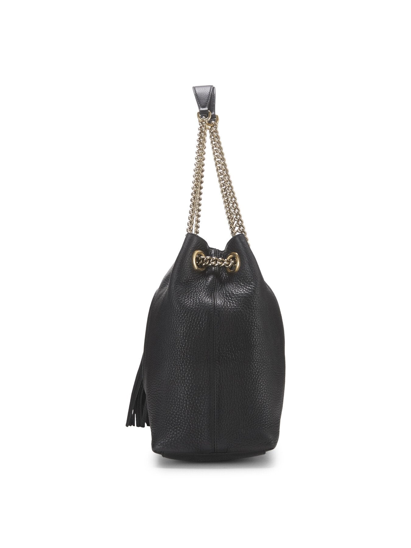 Vintage Gucci Black Leather Soho Chain Tote Bag