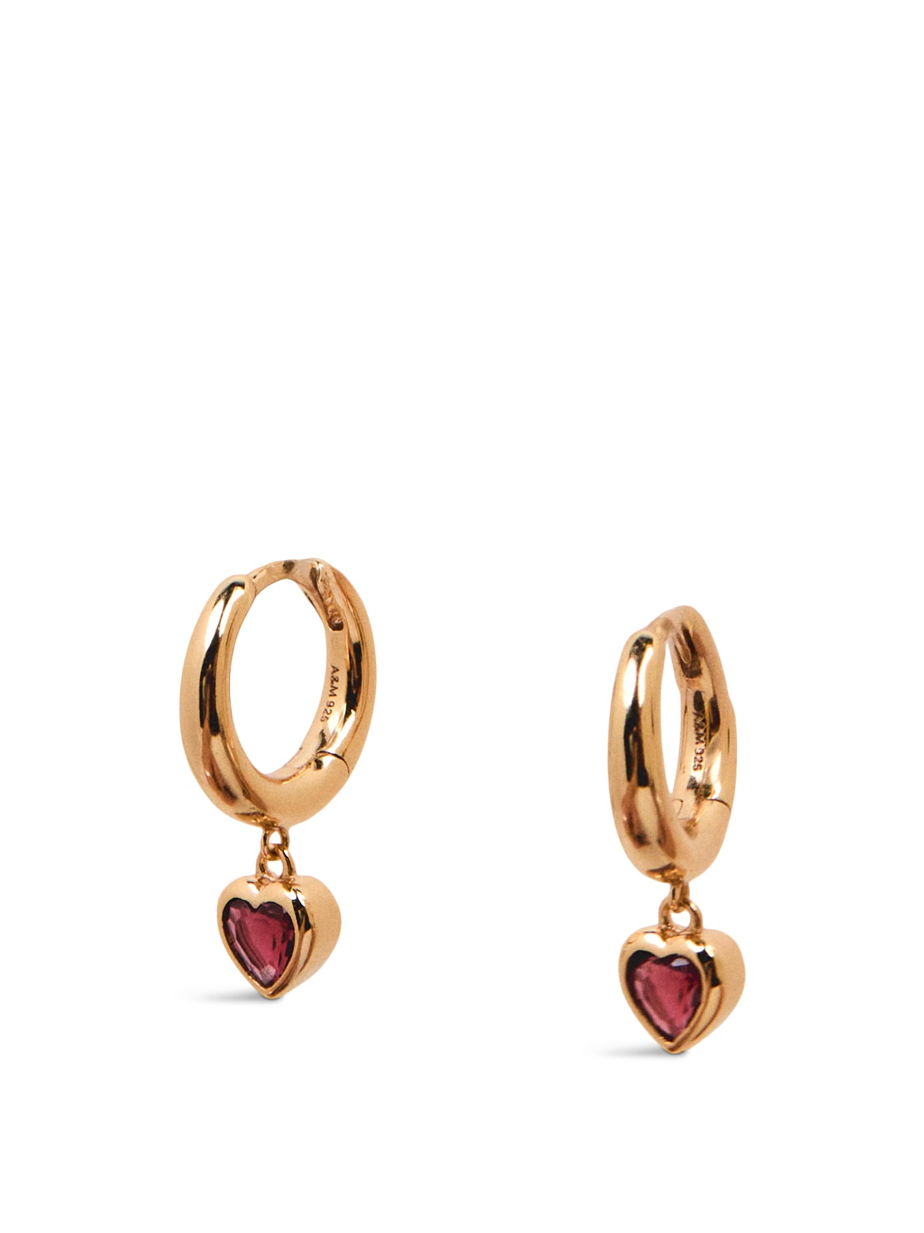 Heart Charm Huggies