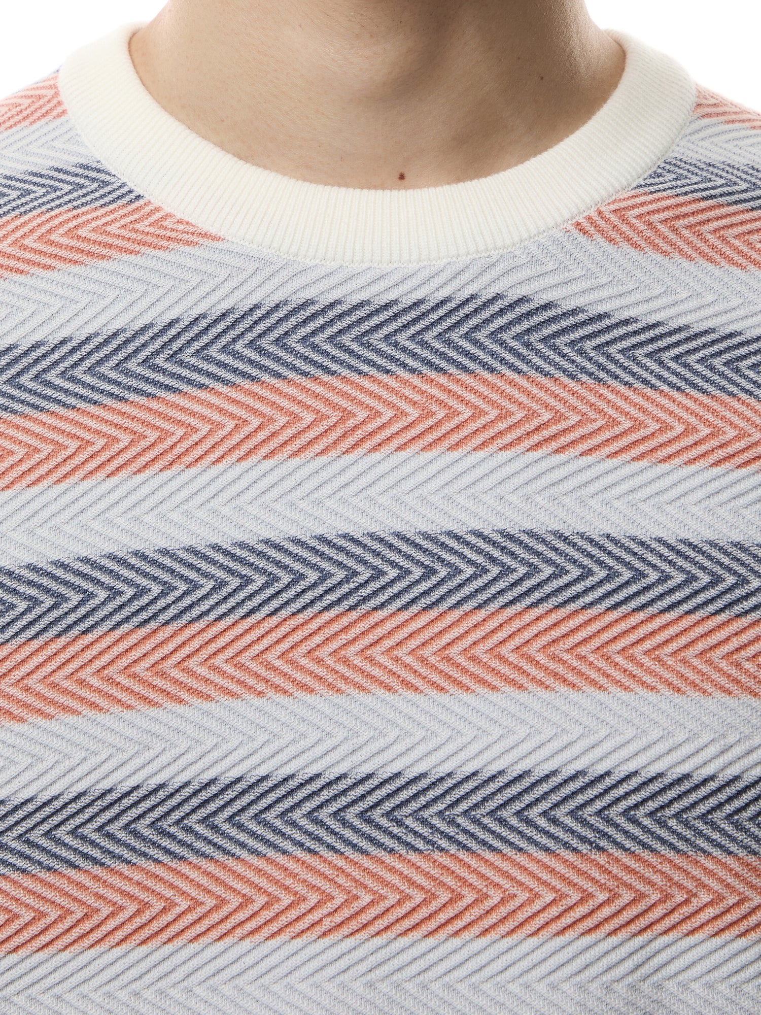 Zig Zag Texture Stripe T Shirt