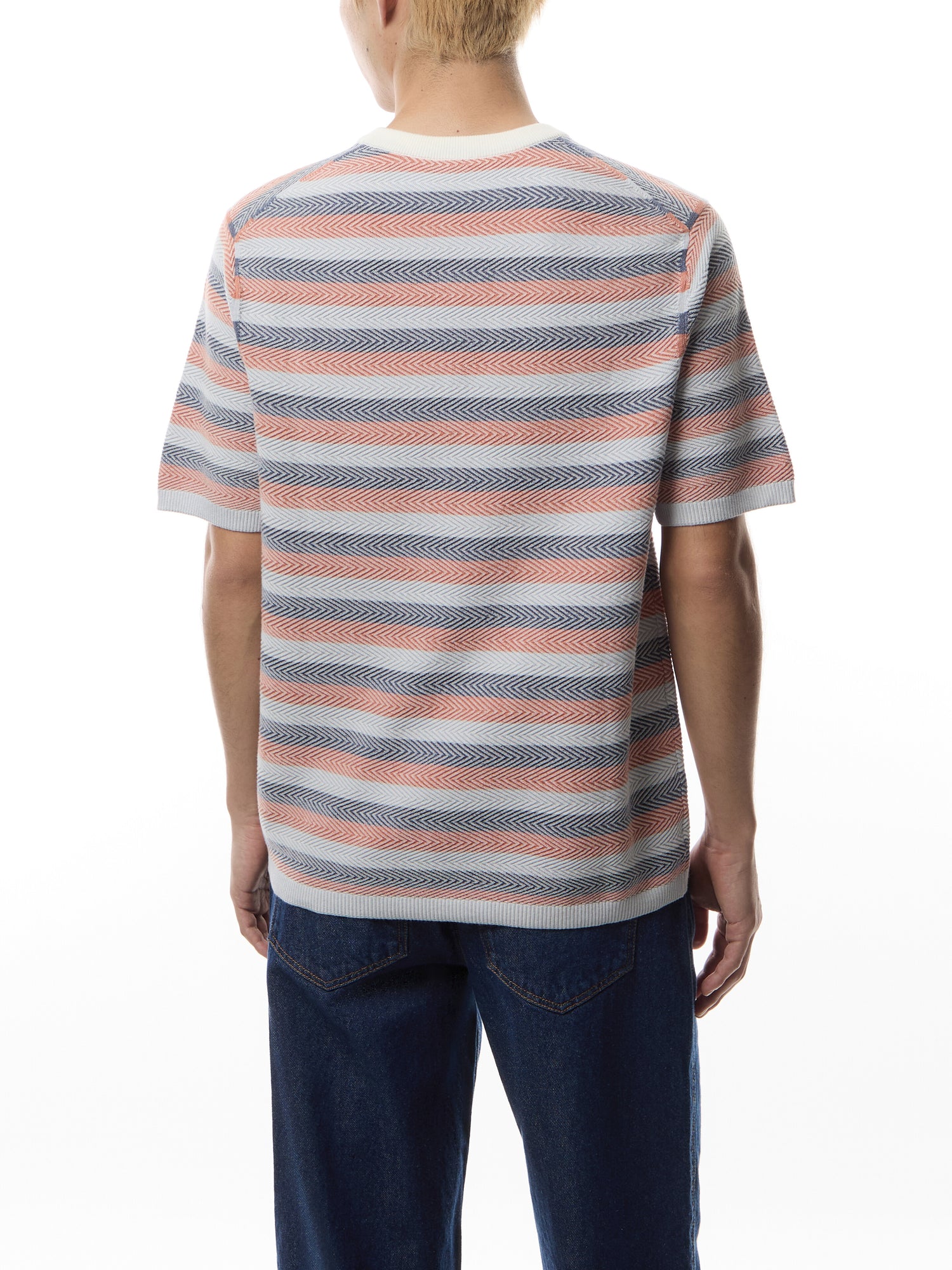 Zig Zag Texture Stripe T Shirt