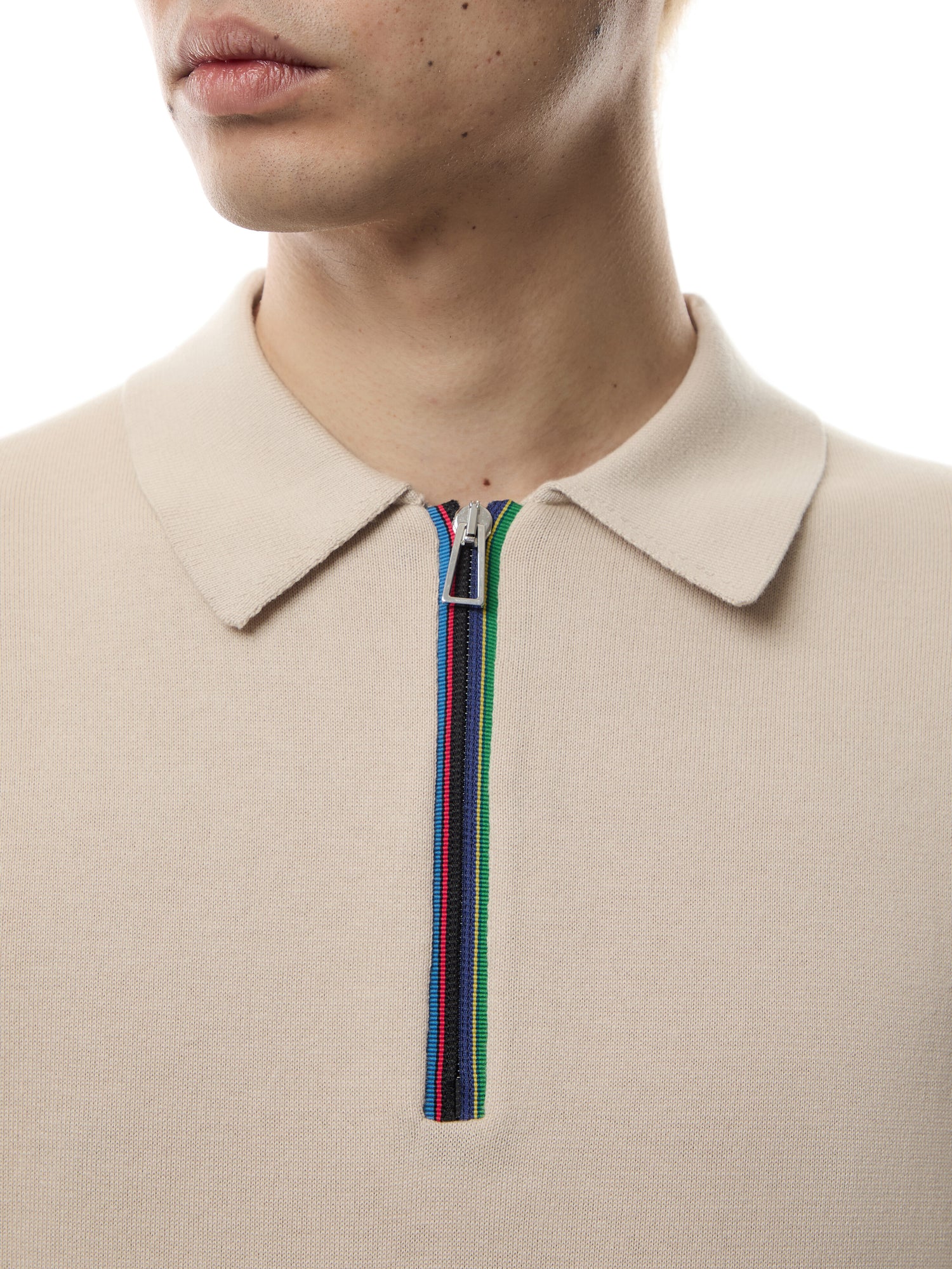 Quarter Zip Polo T Shirt