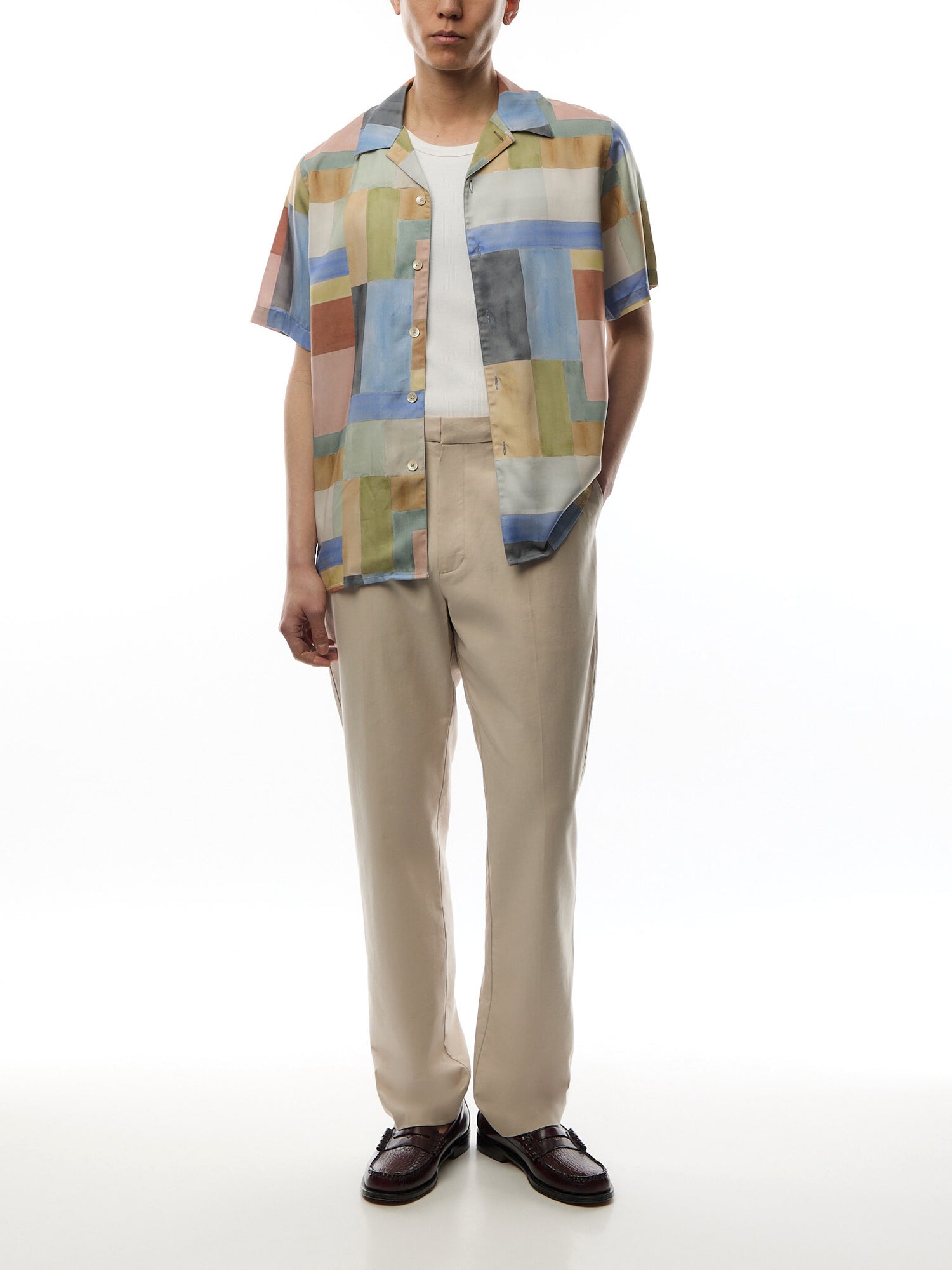 Window Paint Tencel Shortsleeve Shirt