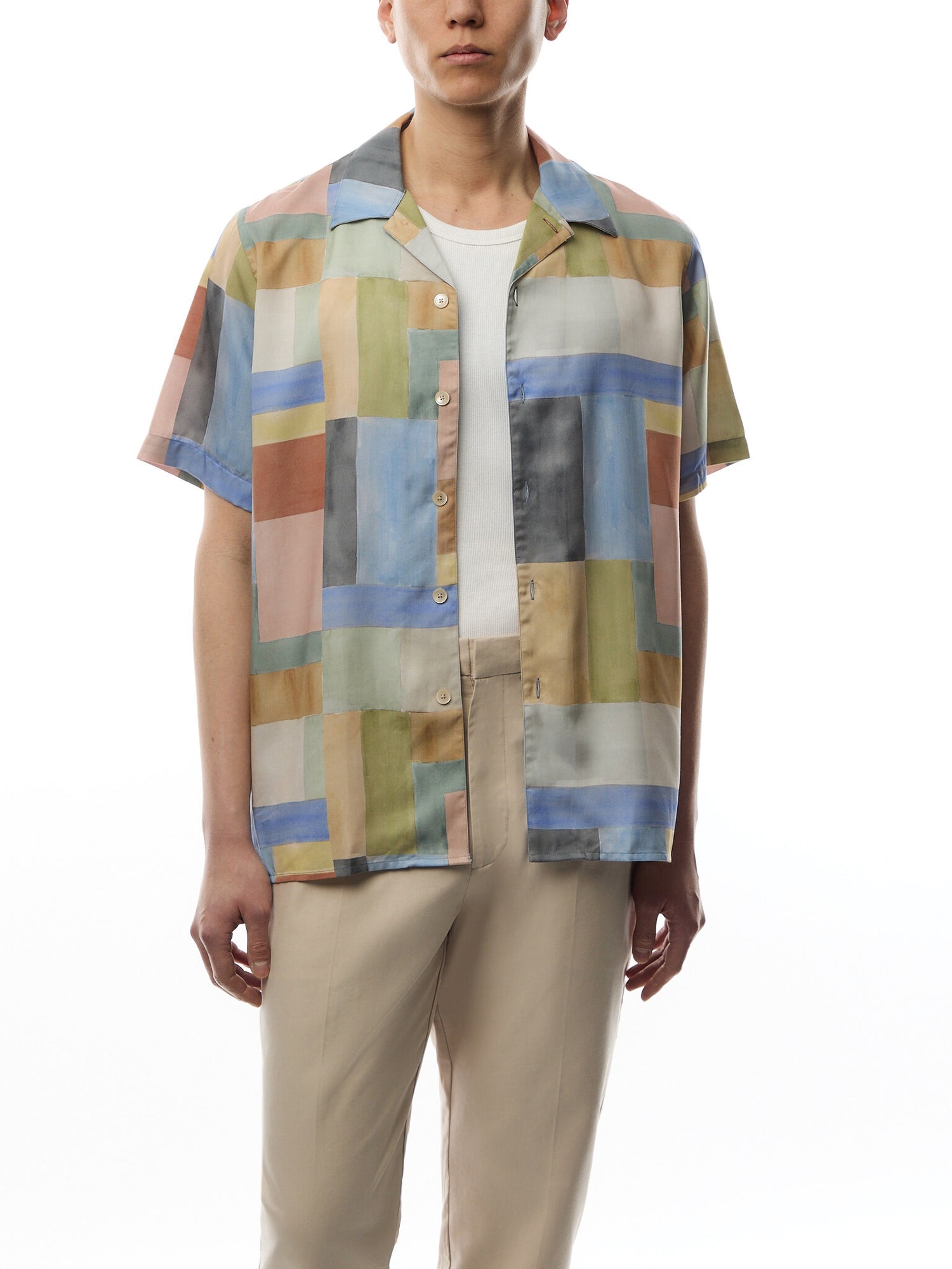 Window Paint Tencel Shortsleeve Shirt