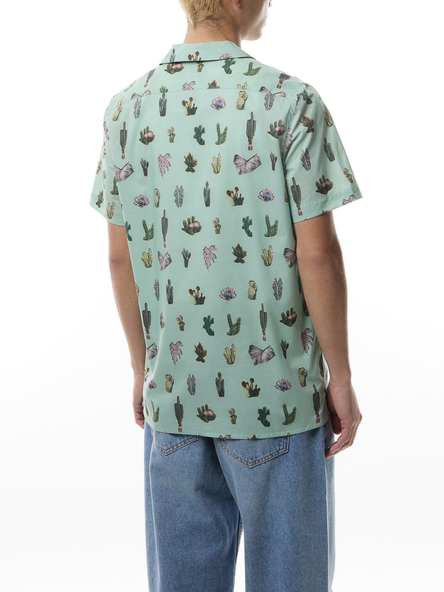 Pale Green Short-Sleeve 'Prickly Pear' Shirt
