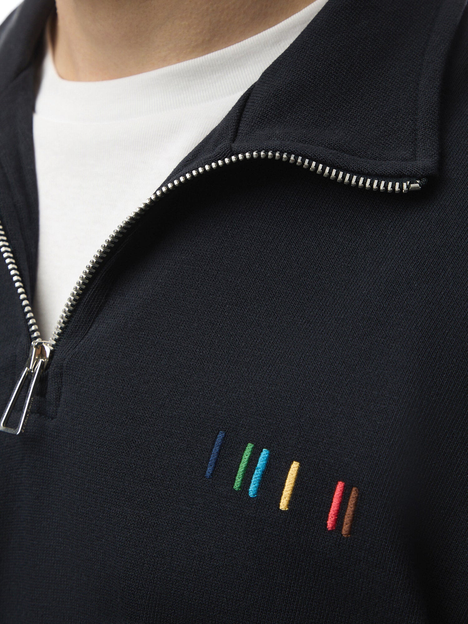1/4 Zip Sweat Stripe Logo
