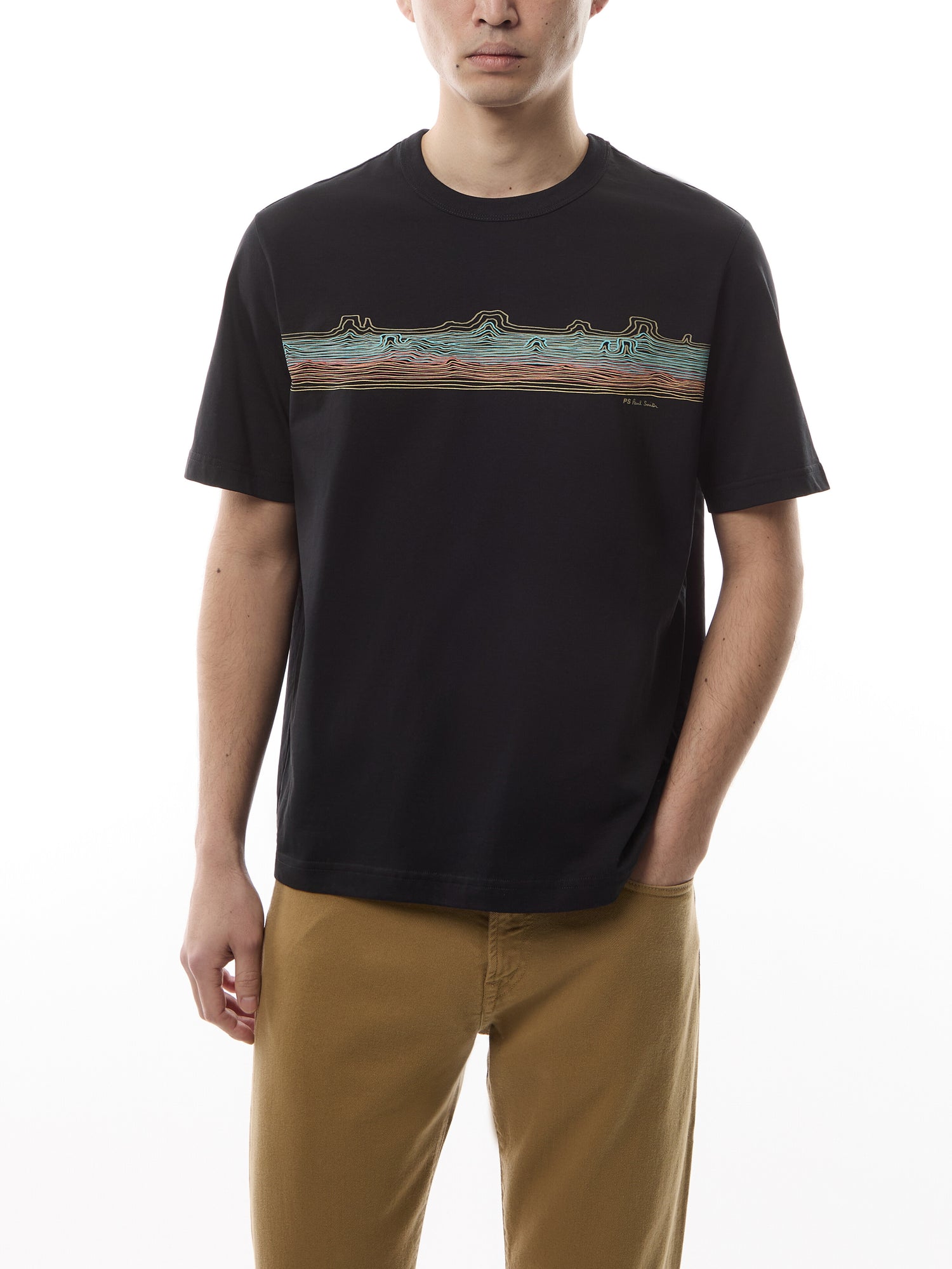 Desert Stripe' Print T-Shirt