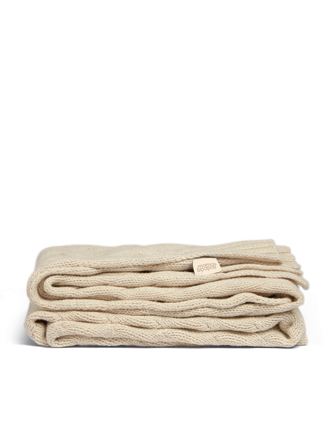 Knitted Duckling Print Cable Blanket